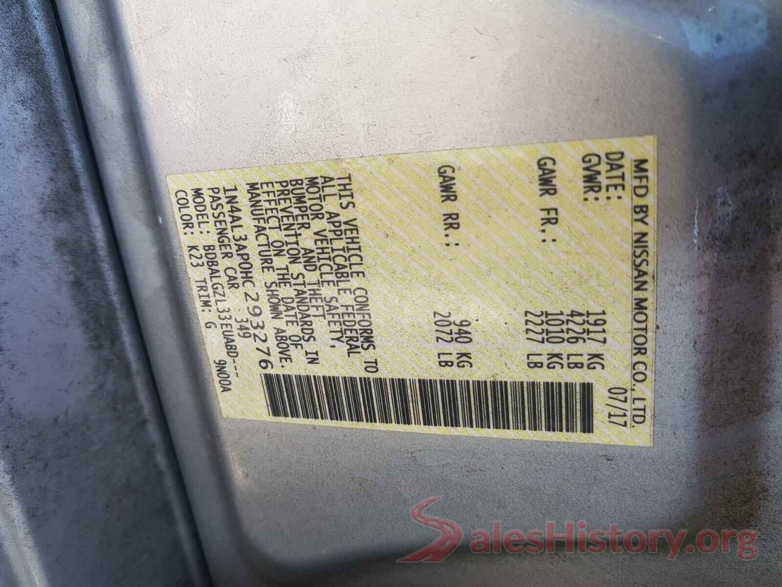 1N4AL3AP0HC293276 2017 NISSAN ALTIMA