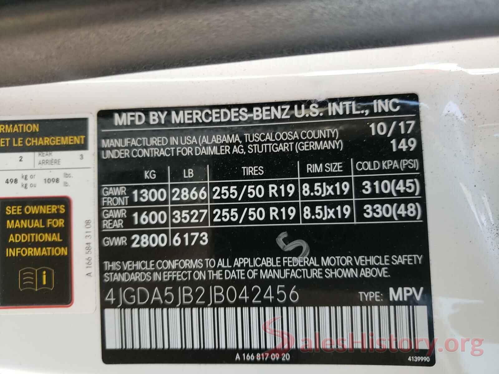 4JGDA5JB2JB042456 2018 MERCEDES-BENZ GLE-CLASS