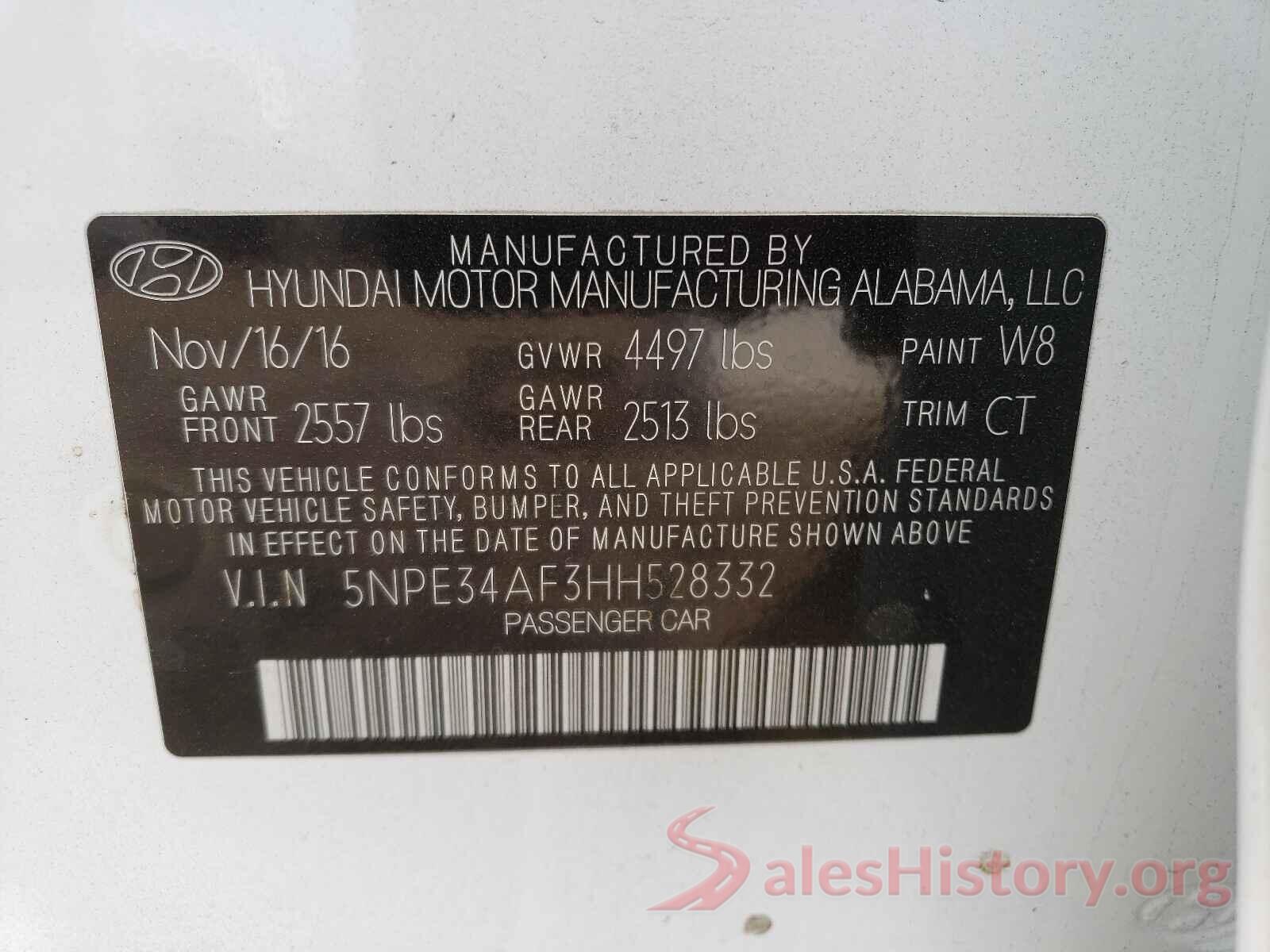 5NPE34AF3HH528332 2017 HYUNDAI SONATA