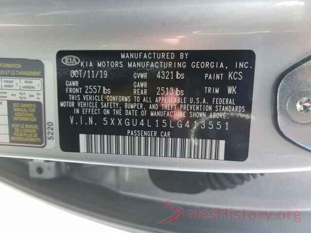 5XXGU4L15LG413551 2020 KIA OPTIMA