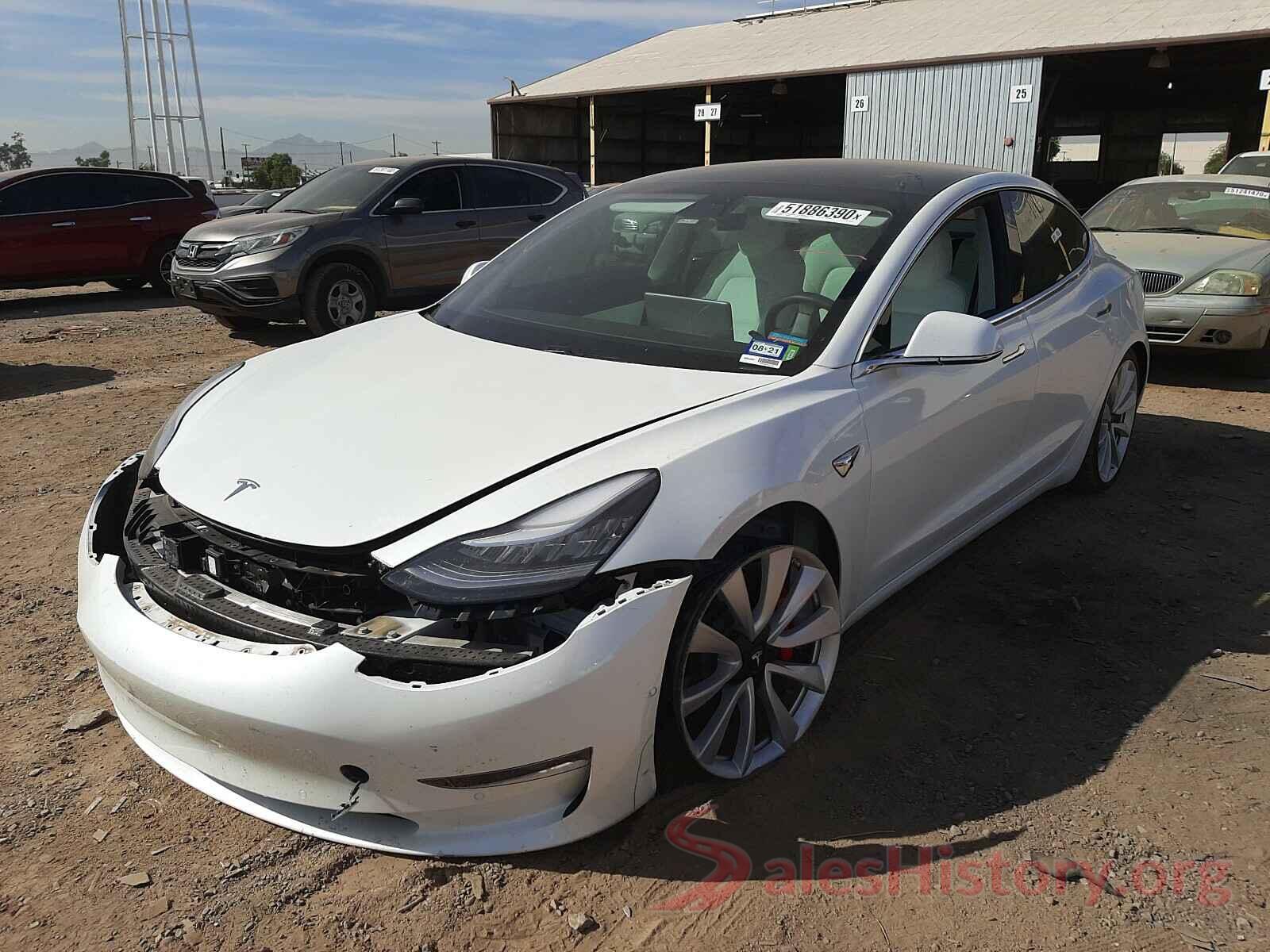 5YJ3E1EB0KF393761 2019 TESLA MODEL 3