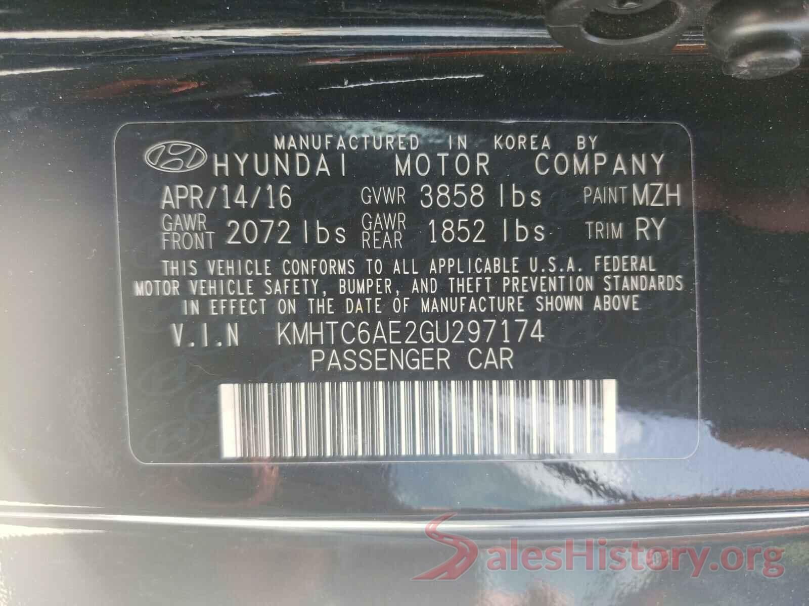 KMHTC6AE2GU297174 2016 HYUNDAI VELOSTER