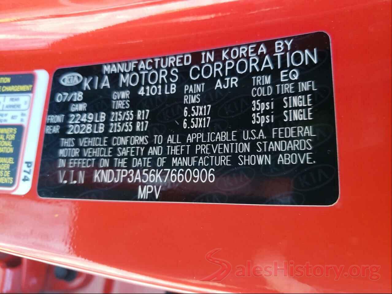 KNDJP3A56K7660906 2019 KIA SOUL