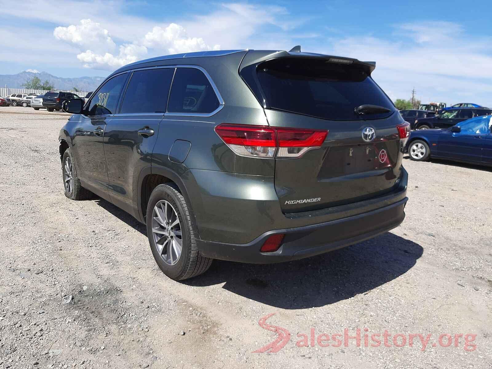 5TDKZRFH6KS307401 2019 TOYOTA HIGHLANDER