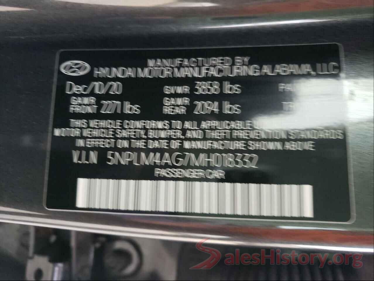 5NPLM4AG7MH018332 2021 HYUNDAI ELANTRA