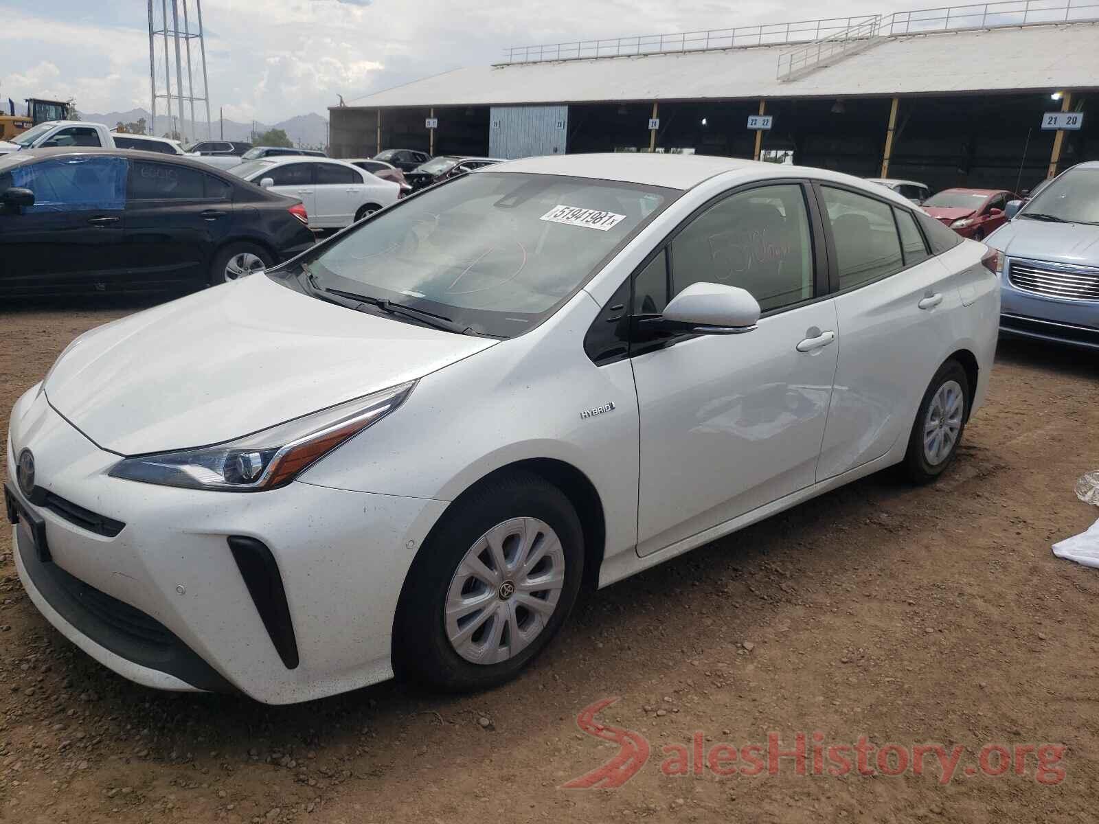 JTDKARFU4K3081140 2019 TOYOTA PRIUS