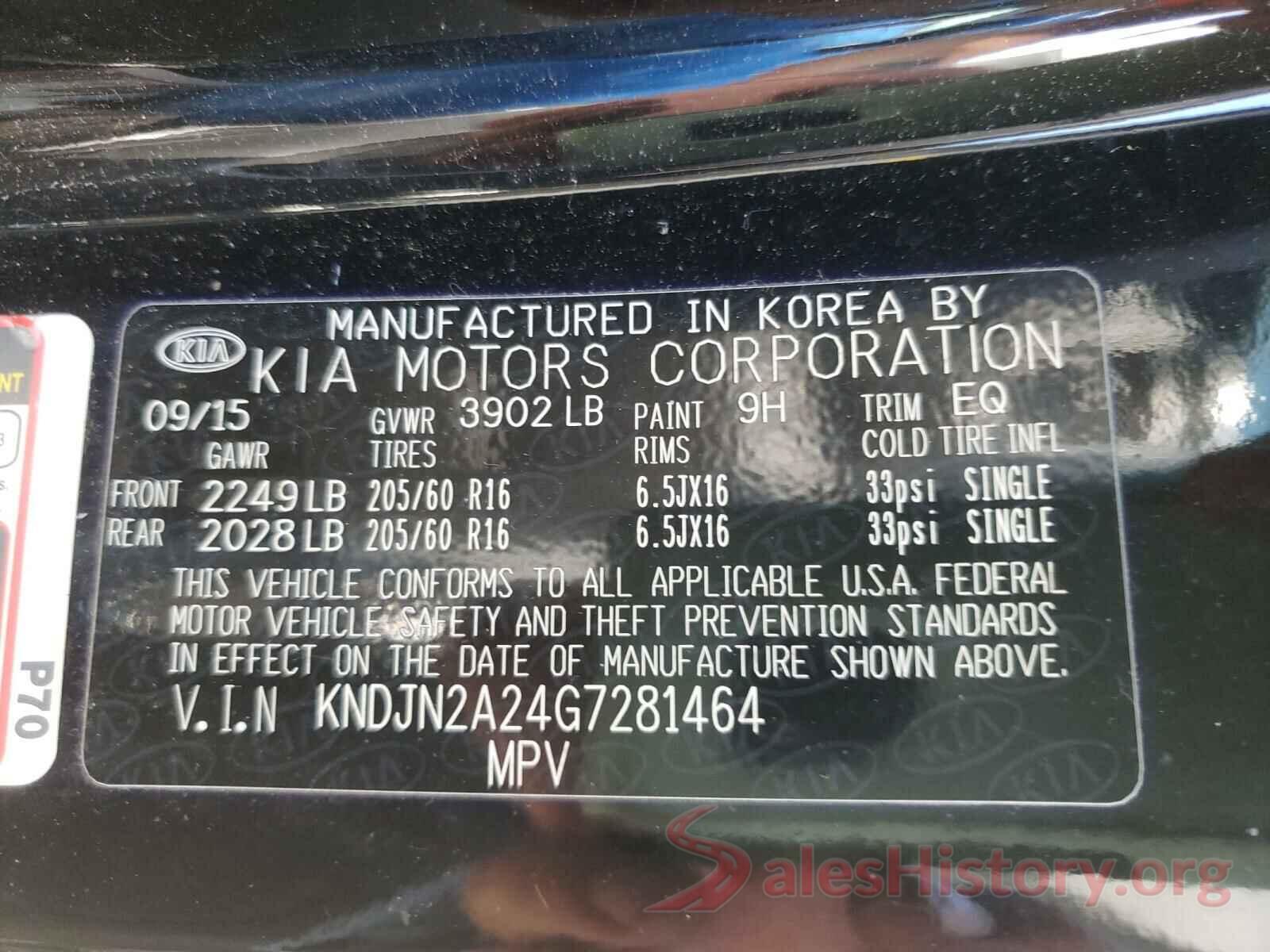 KNDJN2A24G7281464 2016 KIA SOUL