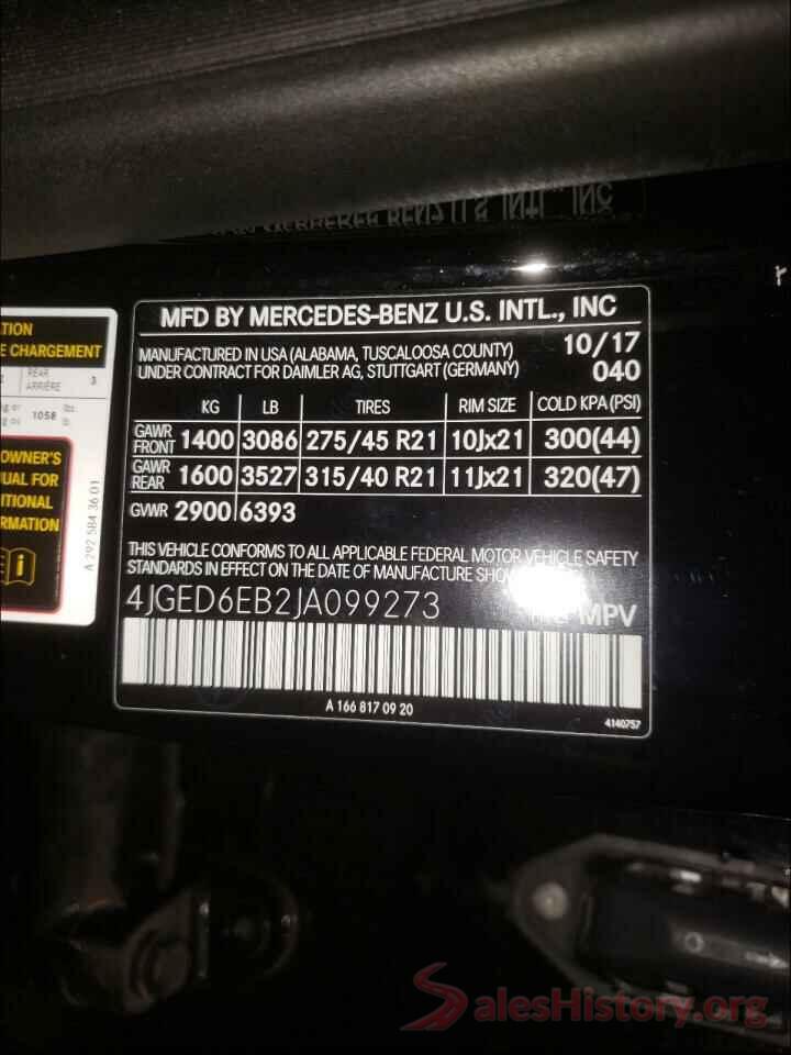 4JGED6EB2JA099273 2018 MERCEDES-BENZ GLE-CLASS