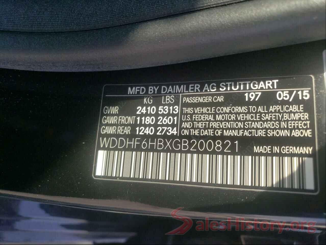 WDDHF6HBXGB200821 2016 MERCEDES-BENZ E-CLASS