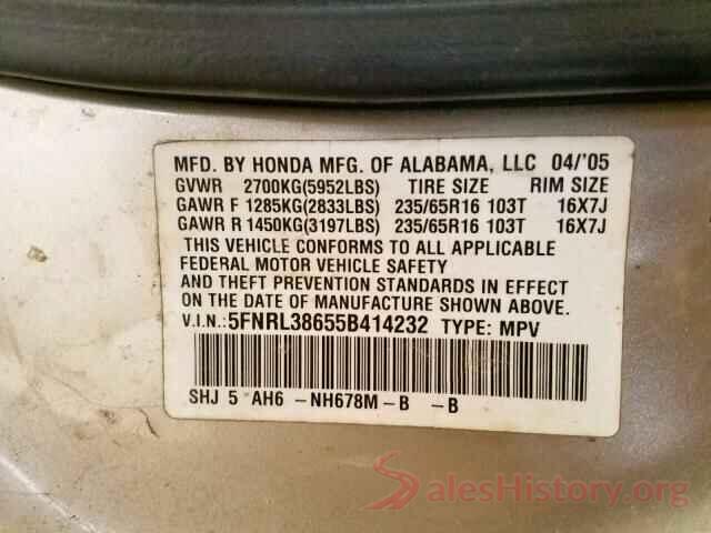 5FNRL38655B414232 2005 HONDA ODYSSEY EX