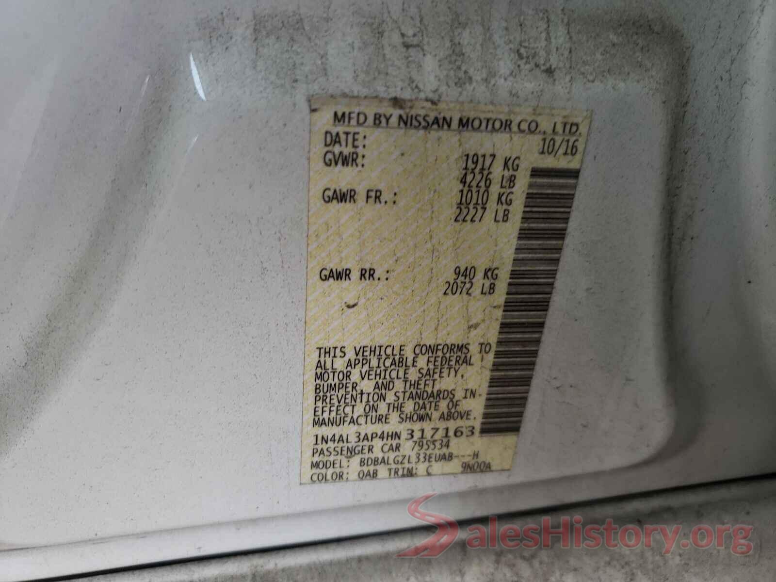 1N4AL3AP4HN317163 2017 NISSAN ALTIMA