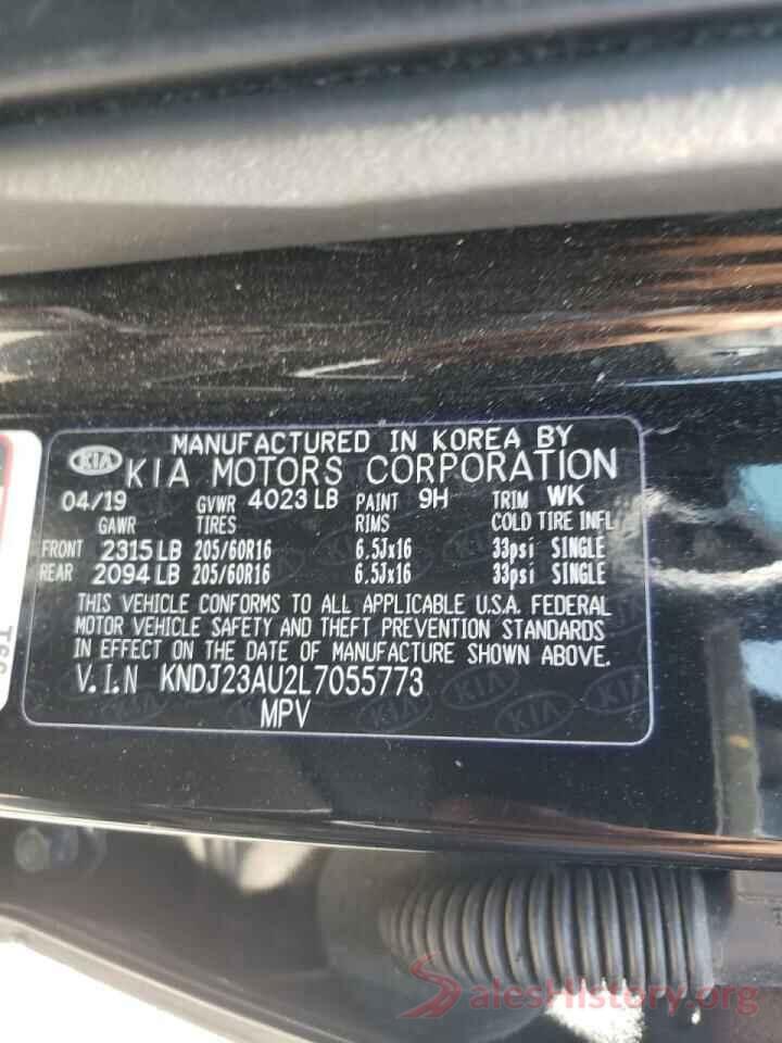 KNDJ23AU2L7055773 2020 KIA SOUL