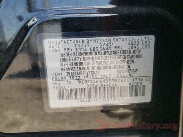 3N1AB7AP3HY373413 2017 NISSAN SENTRA