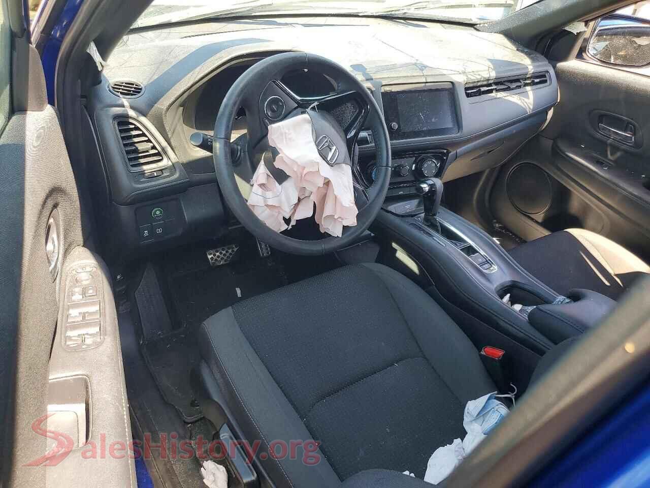 2021 HONDA HR-V VIN 3CZRU6H11MM743792, interior dashboard
