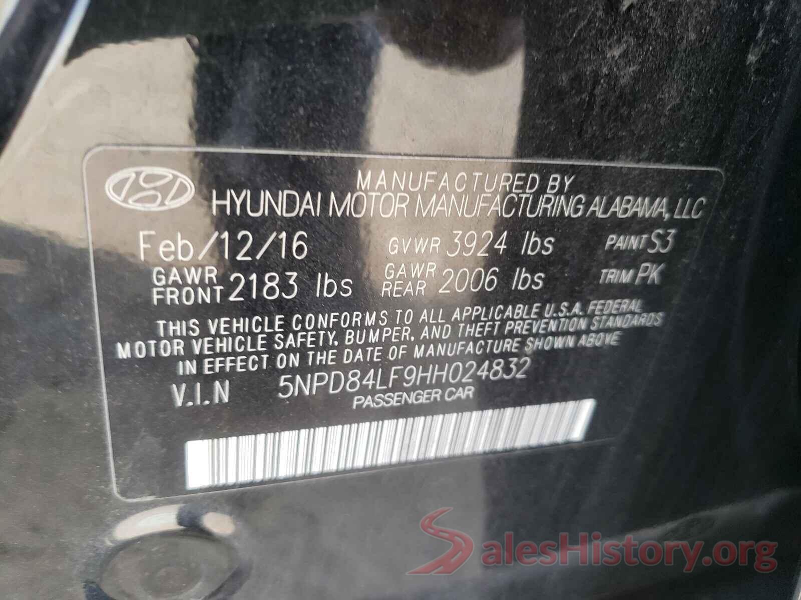 5NPD84LF9HH024832 2017 HYUNDAI ELANTRA