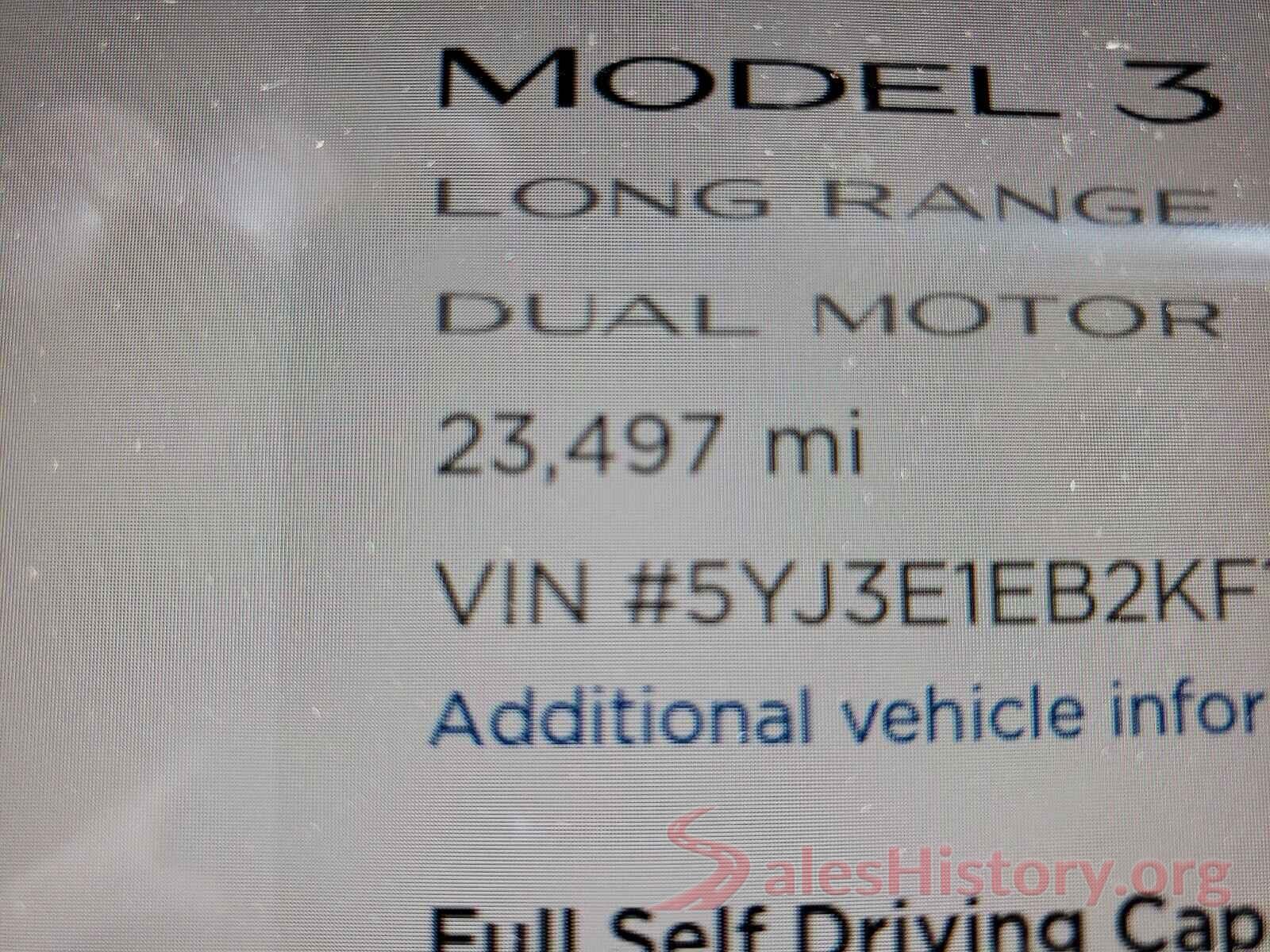 5YJ3E1EB2KF197028 2019 TESLA MODEL 3