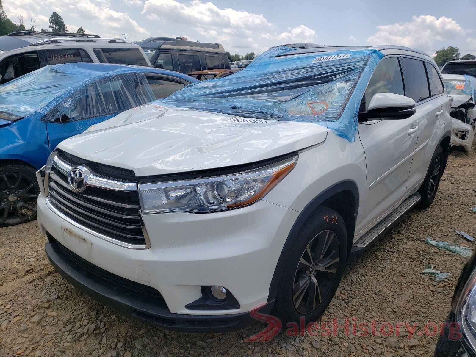 5TDJKRFHXGS277407 2016 TOYOTA HIGHLANDER