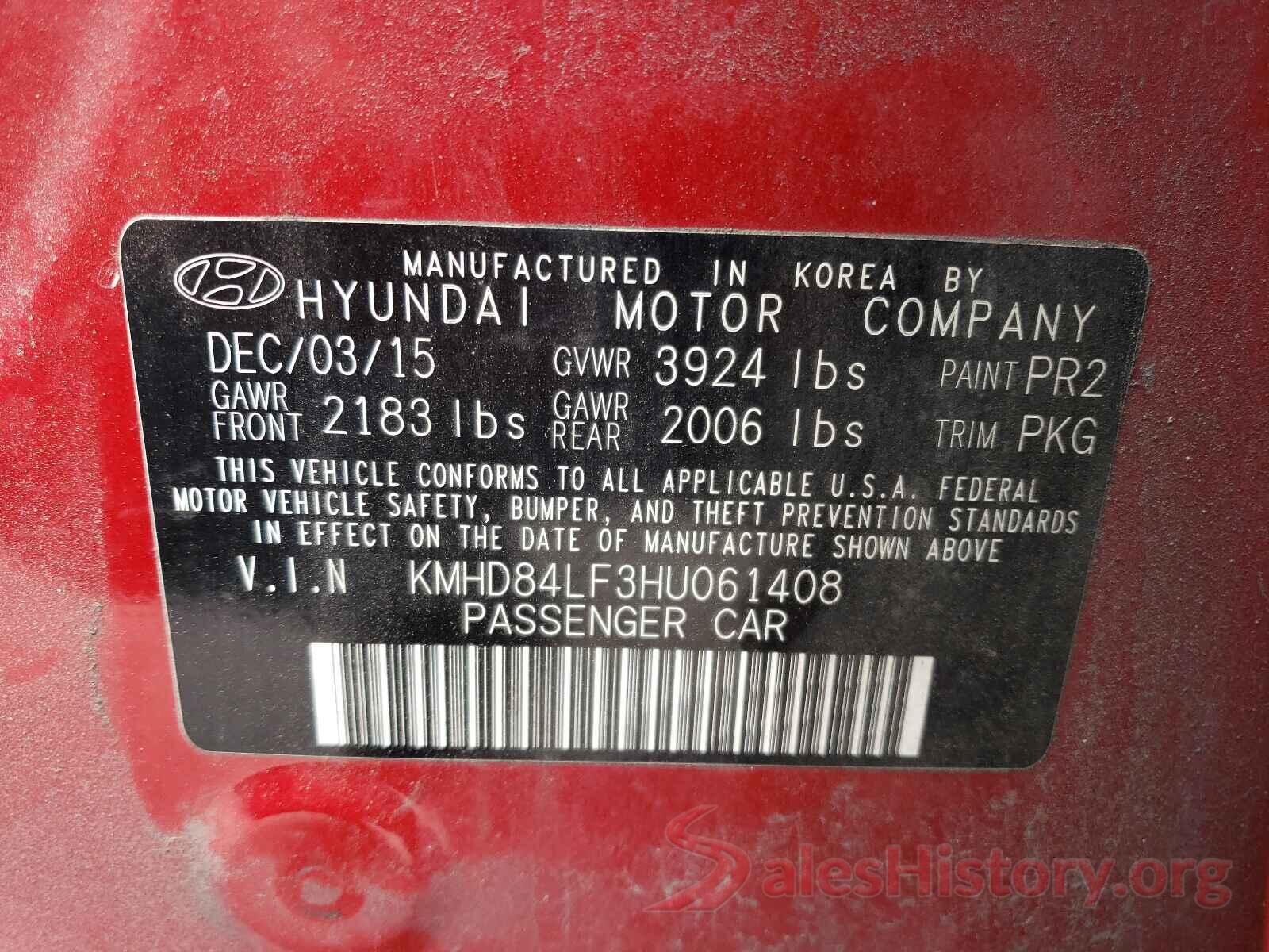 KMHD84LF3HU061408 2017 HYUNDAI ELANTRA