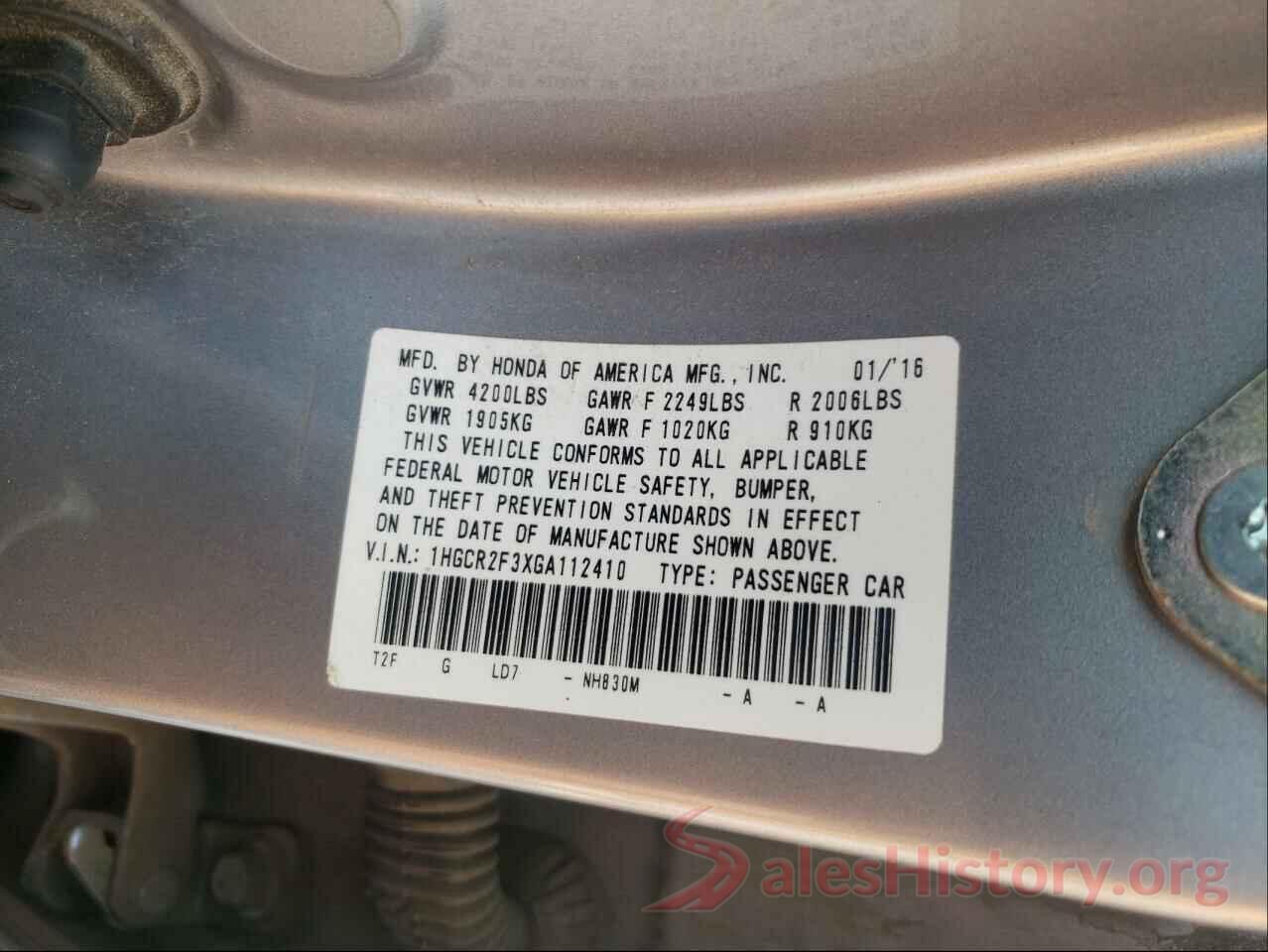 1HGCR2F3XGA112410 2016 HONDA ACCORD