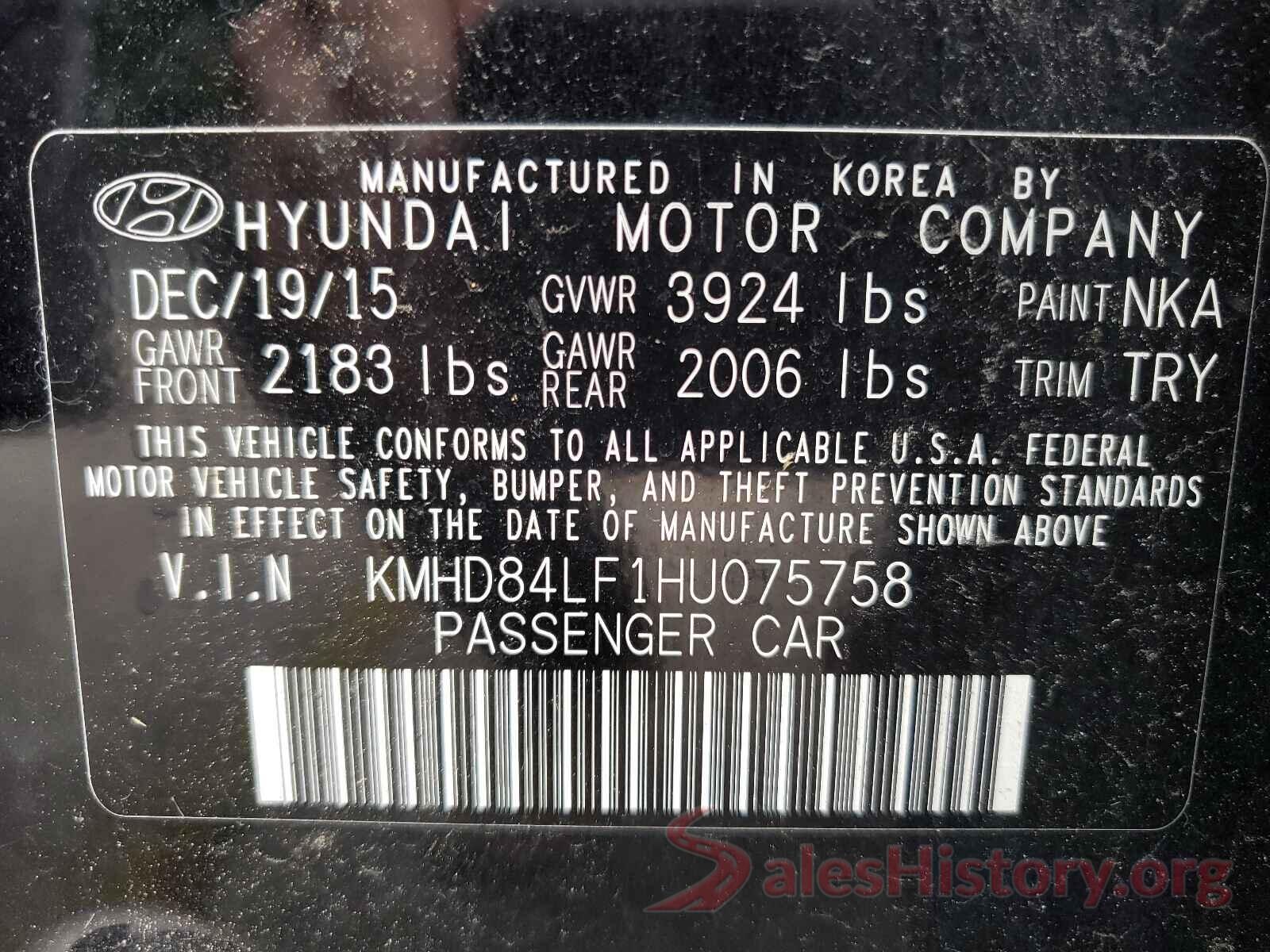 KMHD84LF1HU075758 2017 HYUNDAI ELANTRA