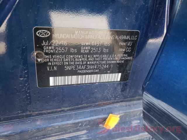 5NPE34AF3HH475244 2017 HYUNDAI SONATA