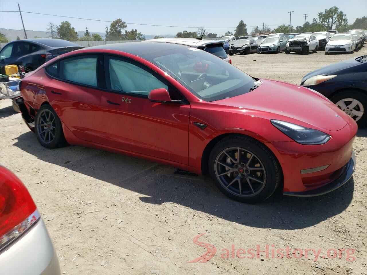 5YJ3E1EA6MF876567 2021 TESLA MODEL 3