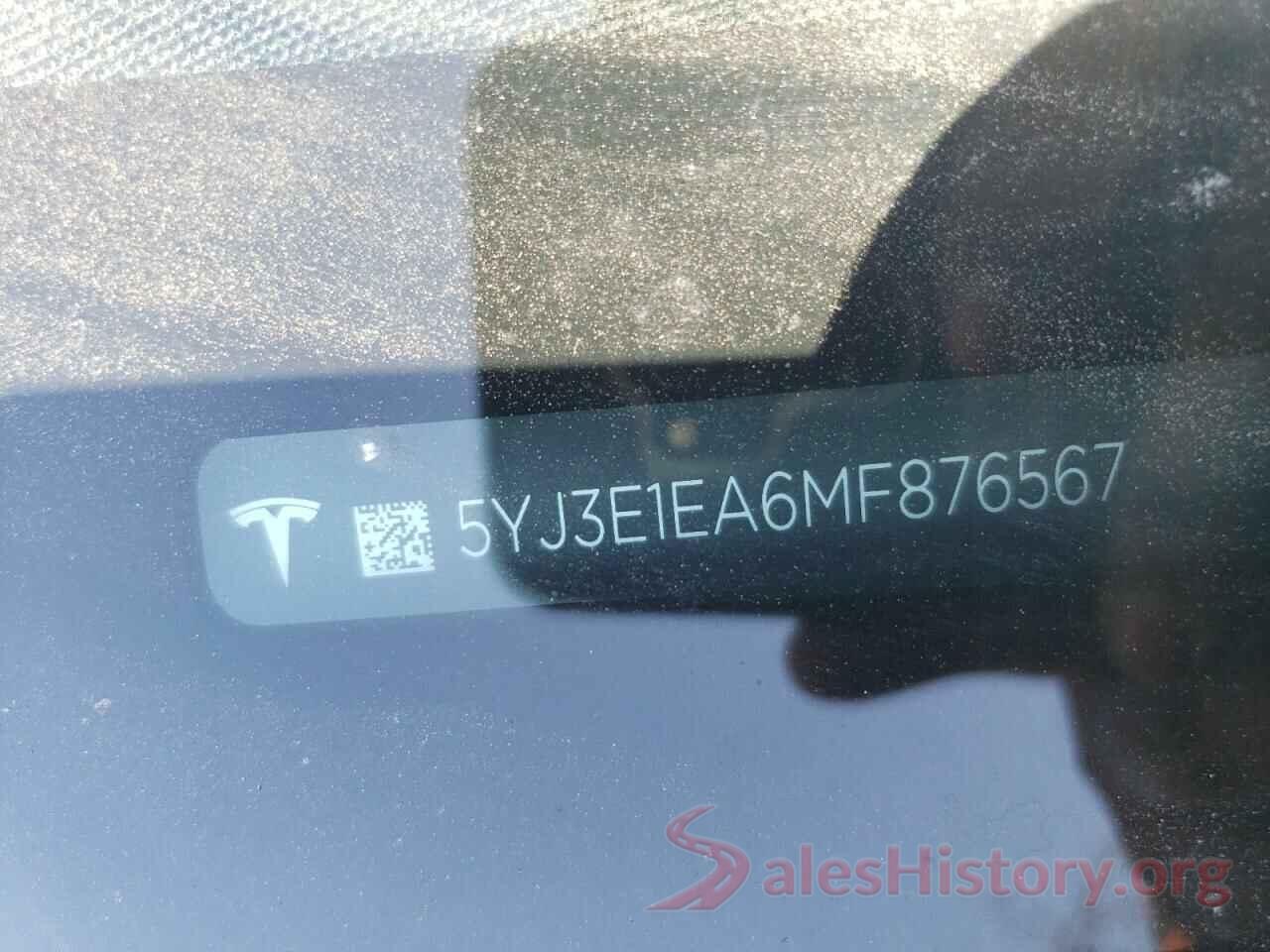 5YJ3E1EA6MF876567 2021 TESLA MODEL 3