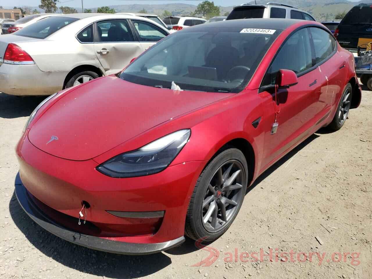 5YJ3E1EA6MF876567 2021 TESLA MODEL 3