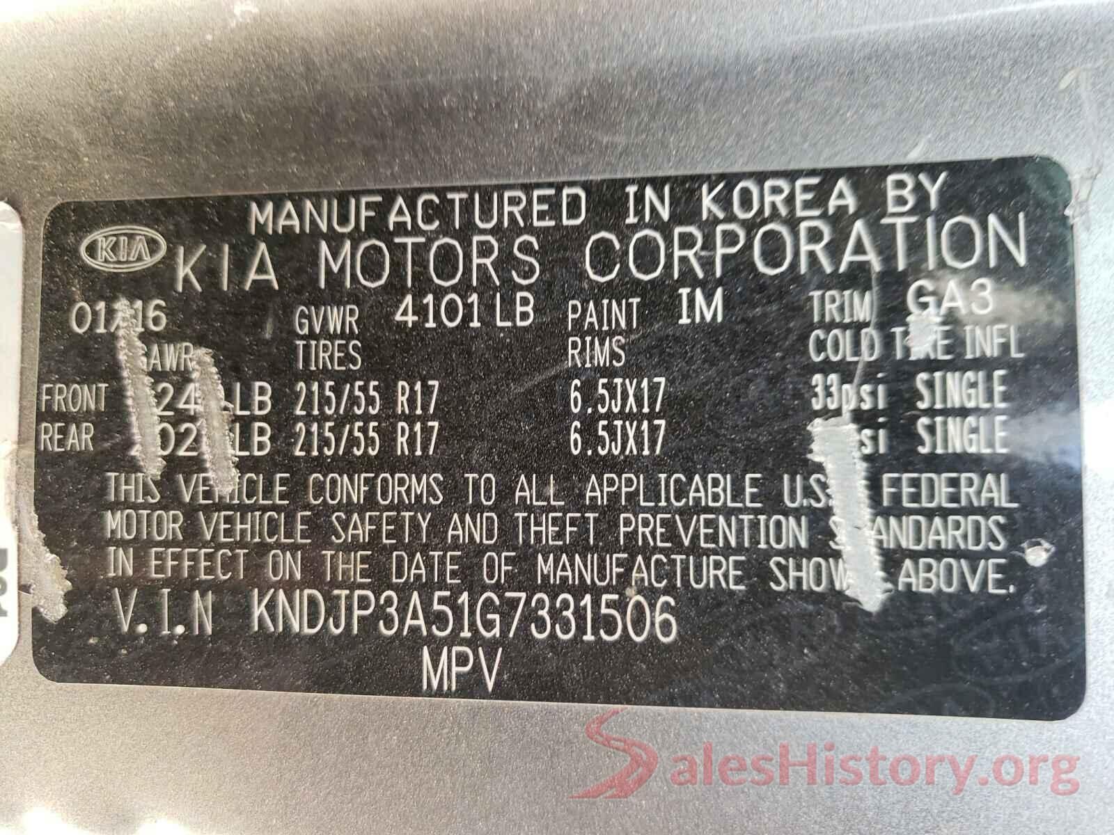 KNDJP3A51G7331506 2016 KIA SOUL