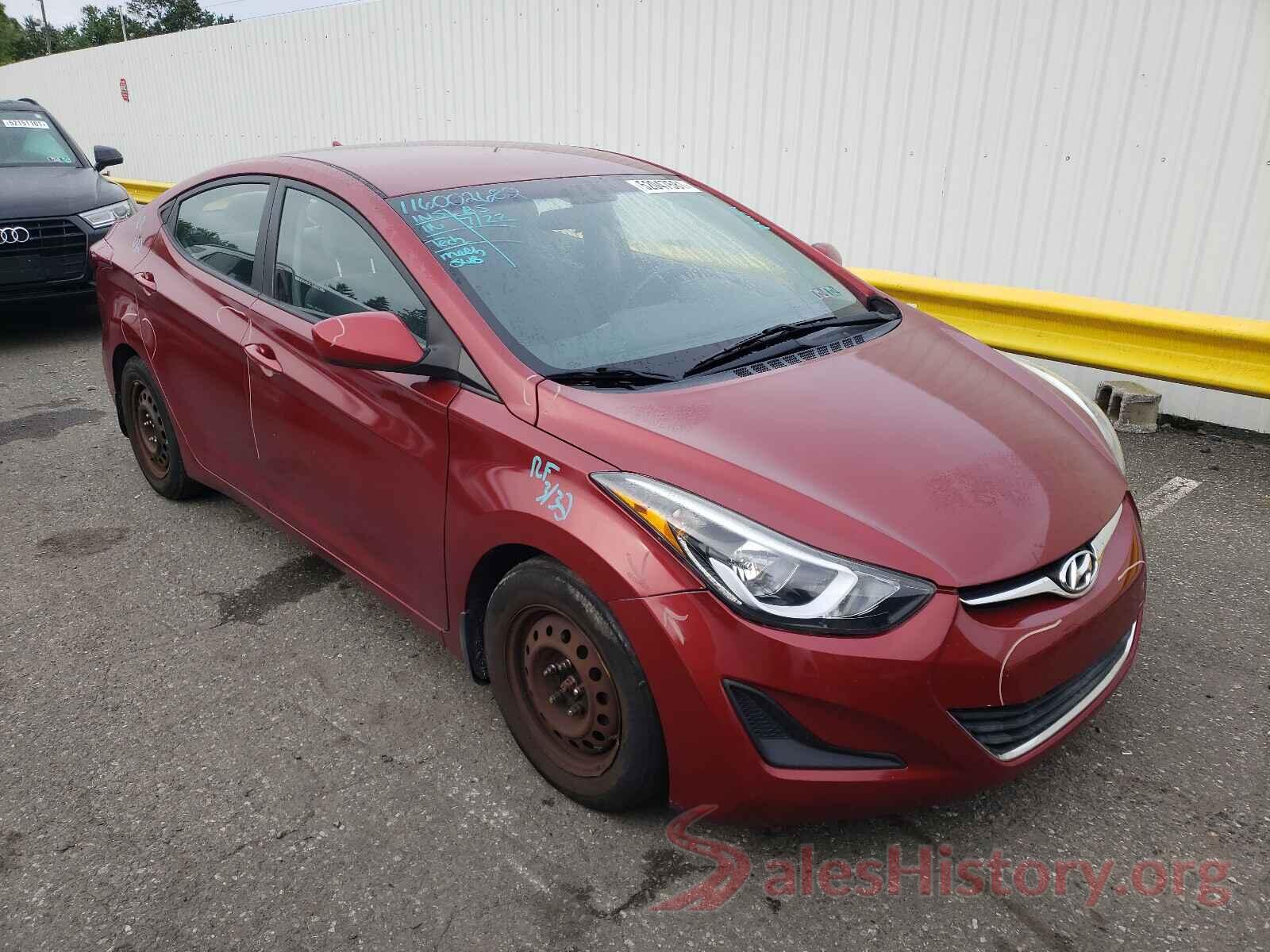 5NPDH4AEXGH665853 2016 HYUNDAI ELANTRA