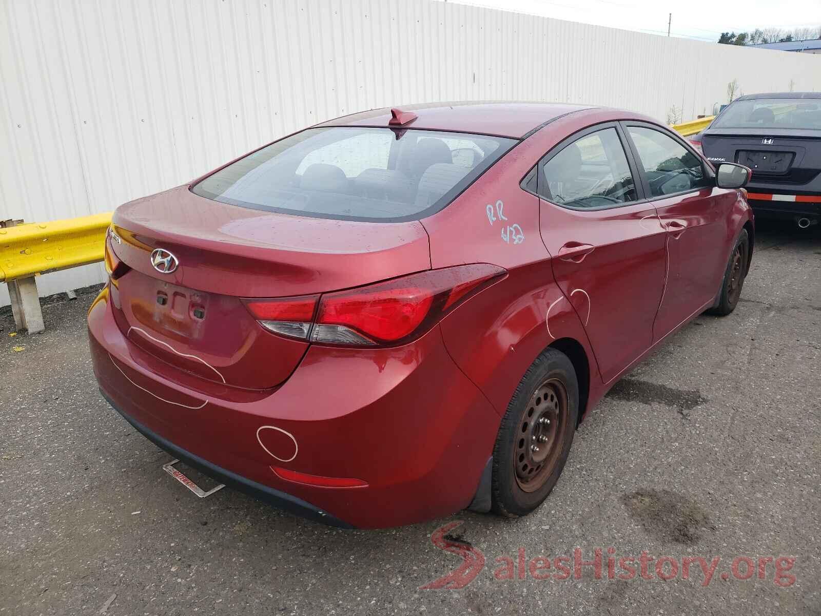 5NPDH4AEXGH665853 2016 HYUNDAI ELANTRA