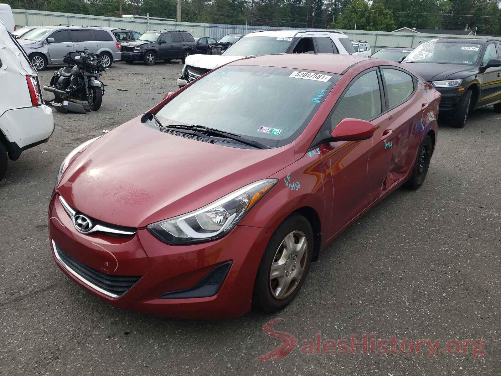 5NPDH4AEXGH665853 2016 HYUNDAI ELANTRA