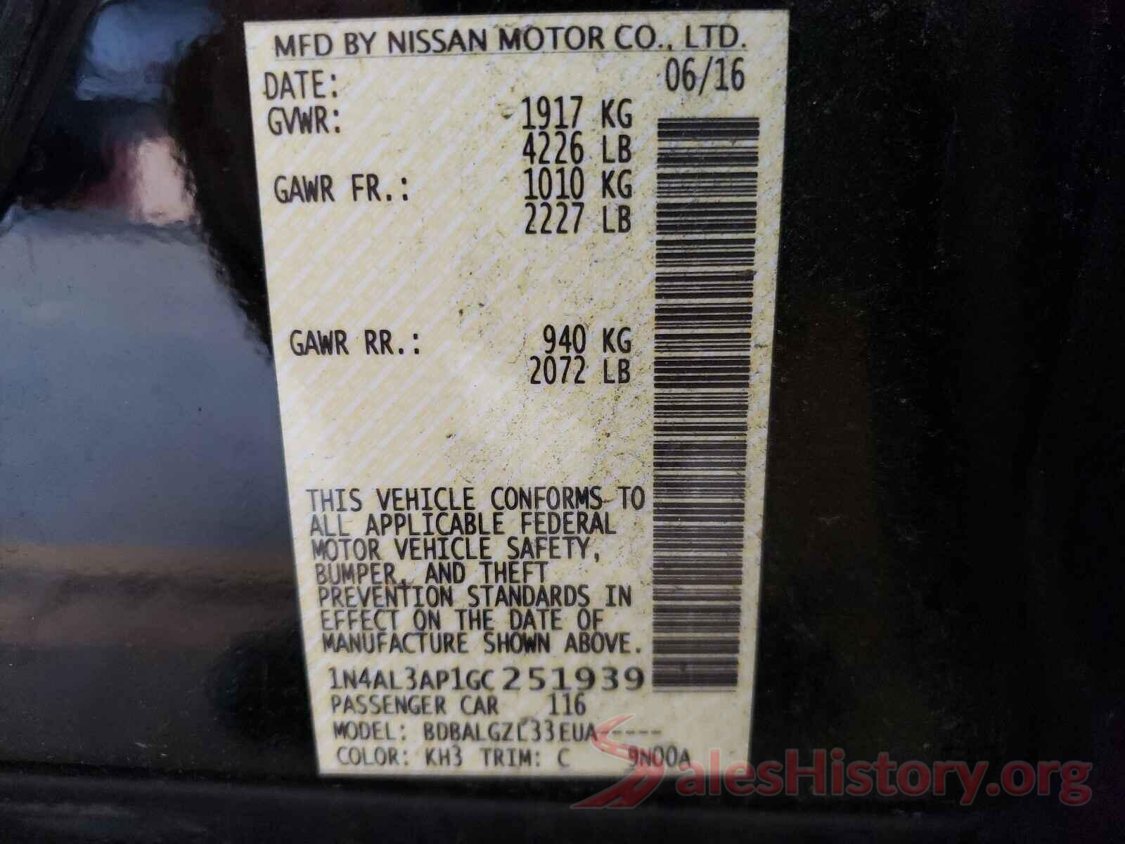 1N4AL3AP1GC251939 2016 NISSAN ALTIMA