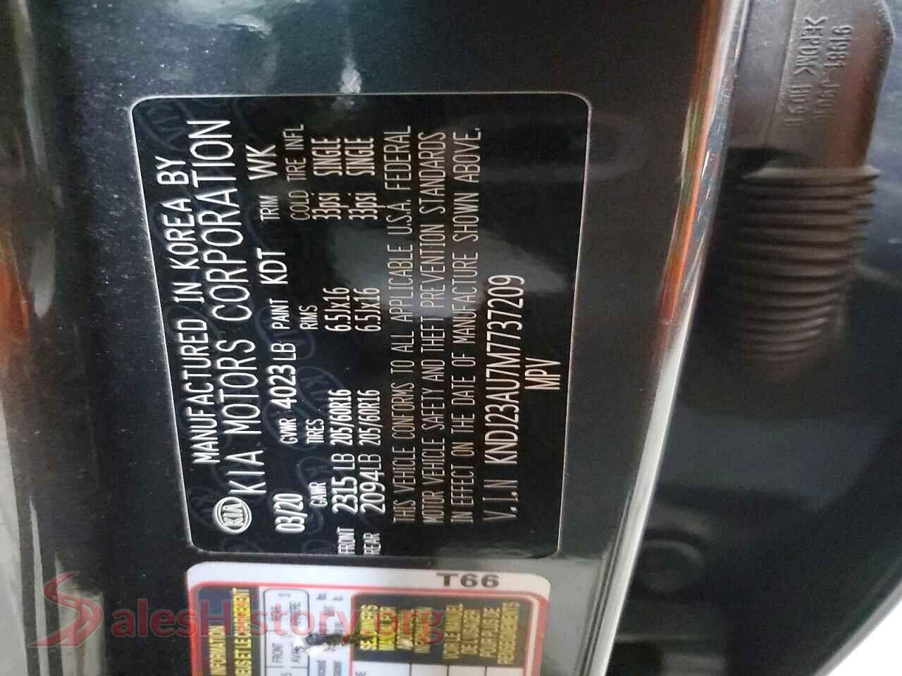 2021 KIA SOUL VIN KNDJ23AU7M7737209, damage close-up