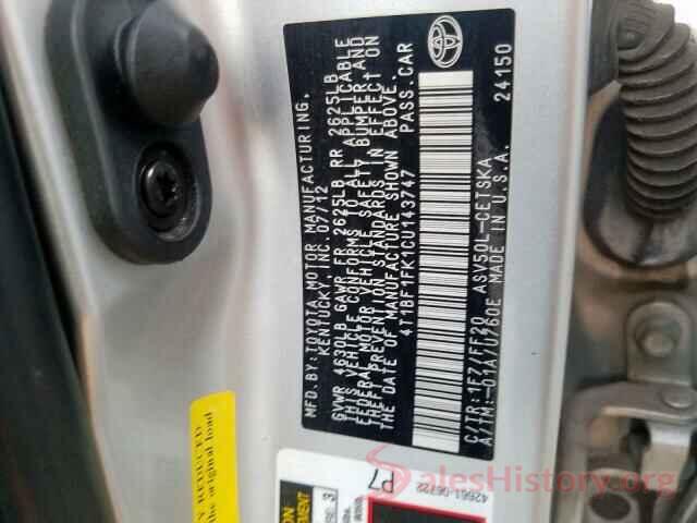 4T1BF1FK1CU143747 2012 TOYOTA CAMRY BASE