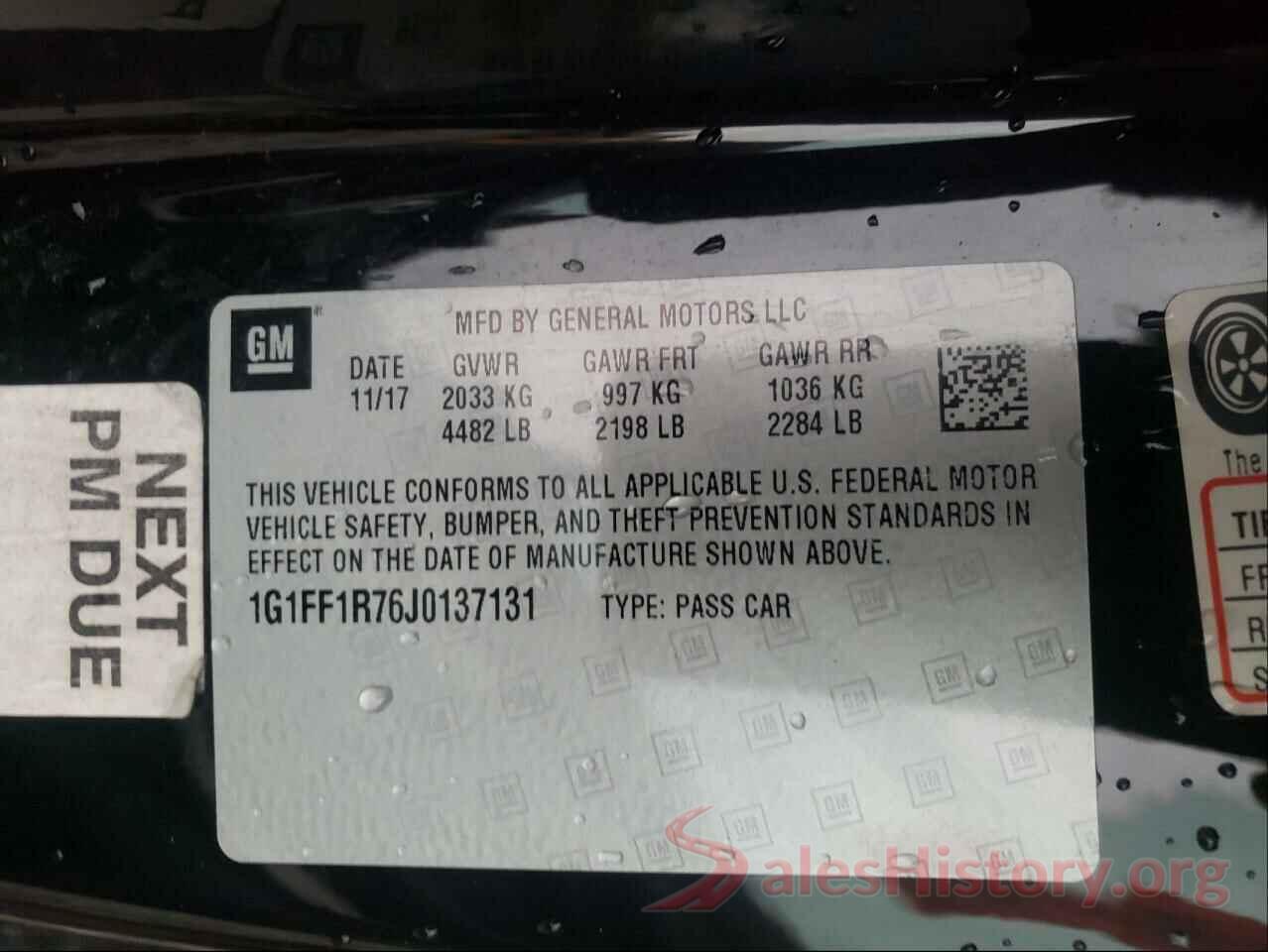 1G1FF1R76J0137131 2018 CHEVROLET CAMARO