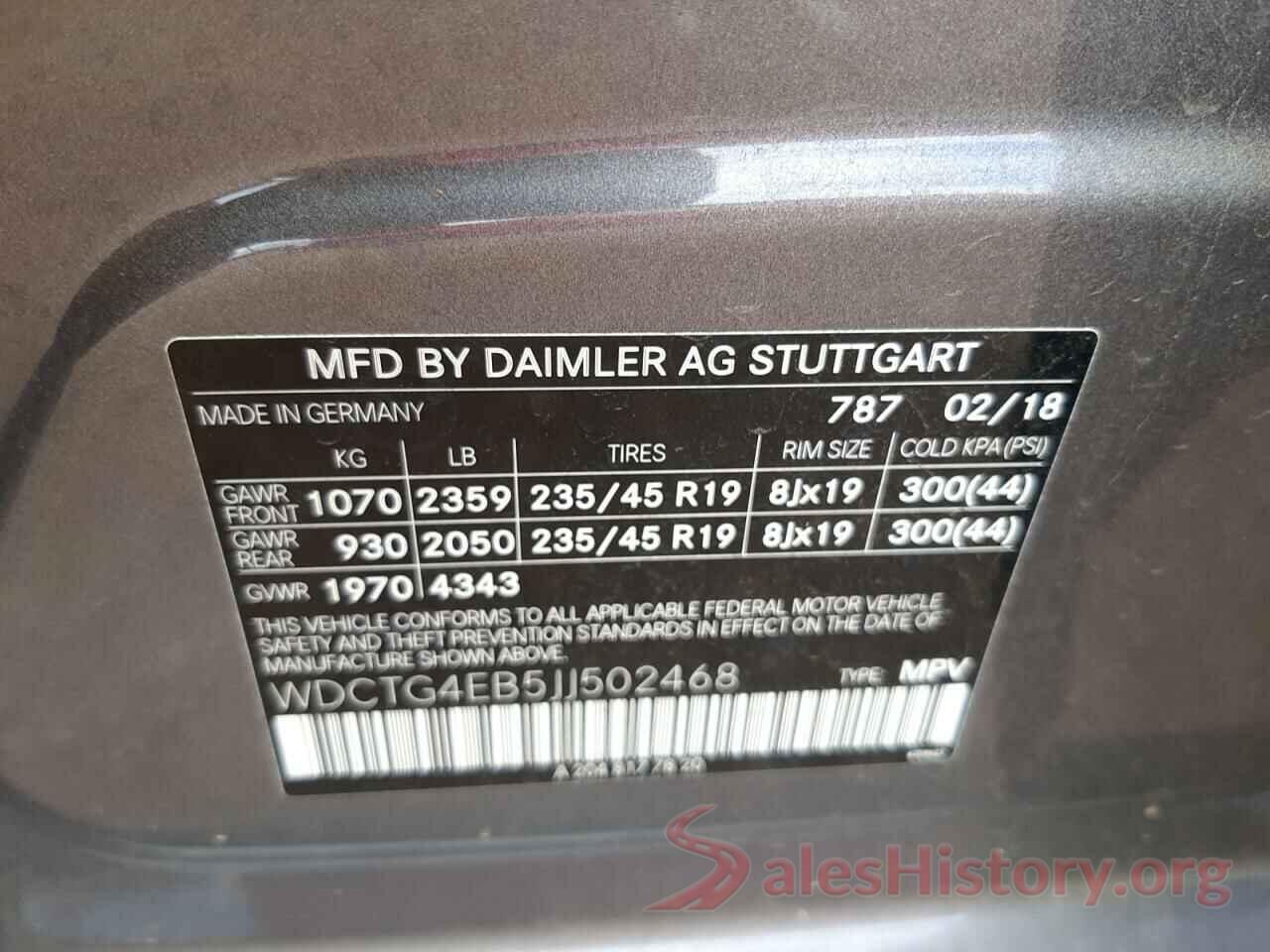 WDCTG4EB5JJ502468 2018 MERCEDES-BENZ GLA-CLASS