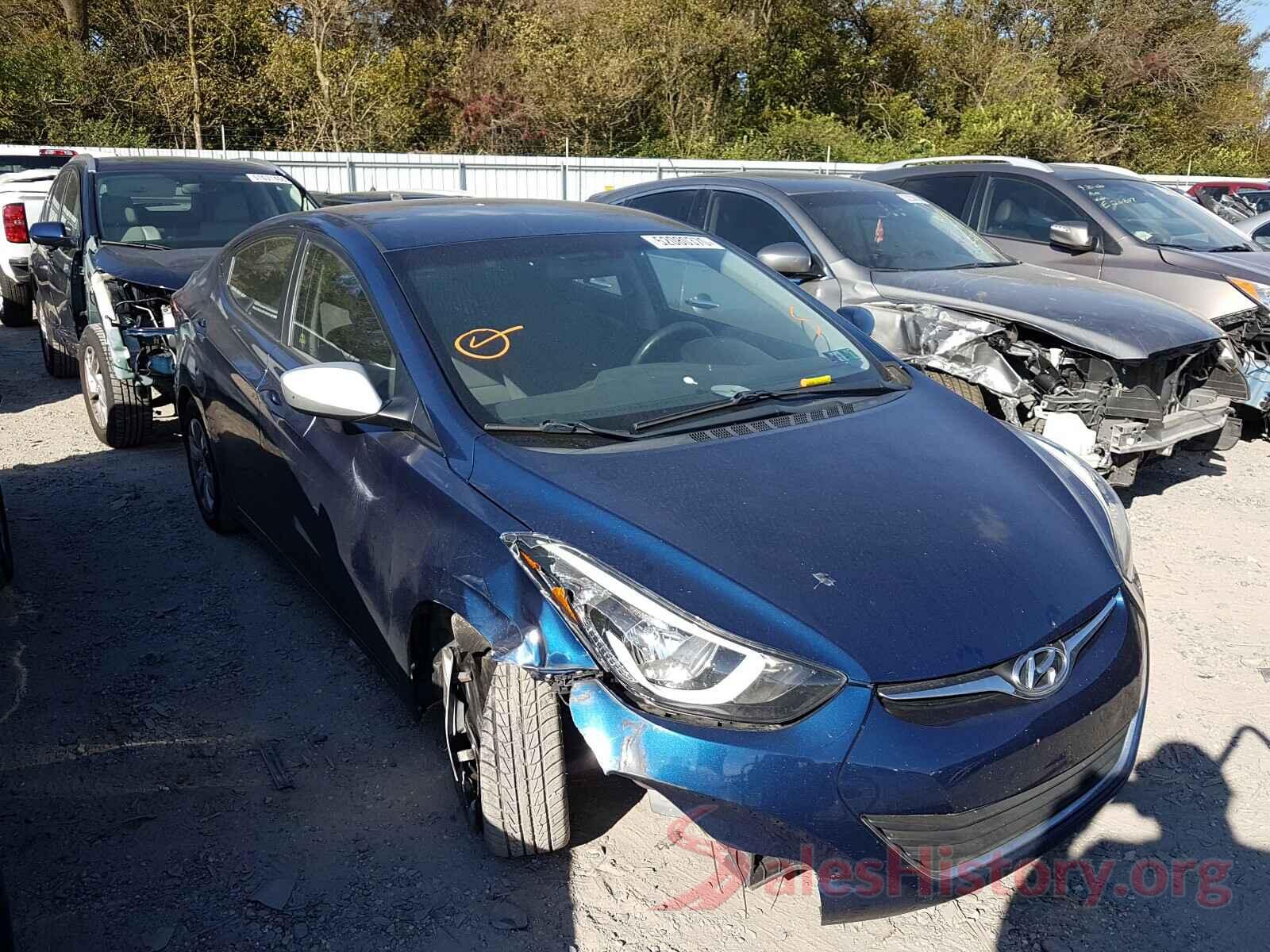 5NPDH4AE4GH688092 2016 HYUNDAI ELANTRA