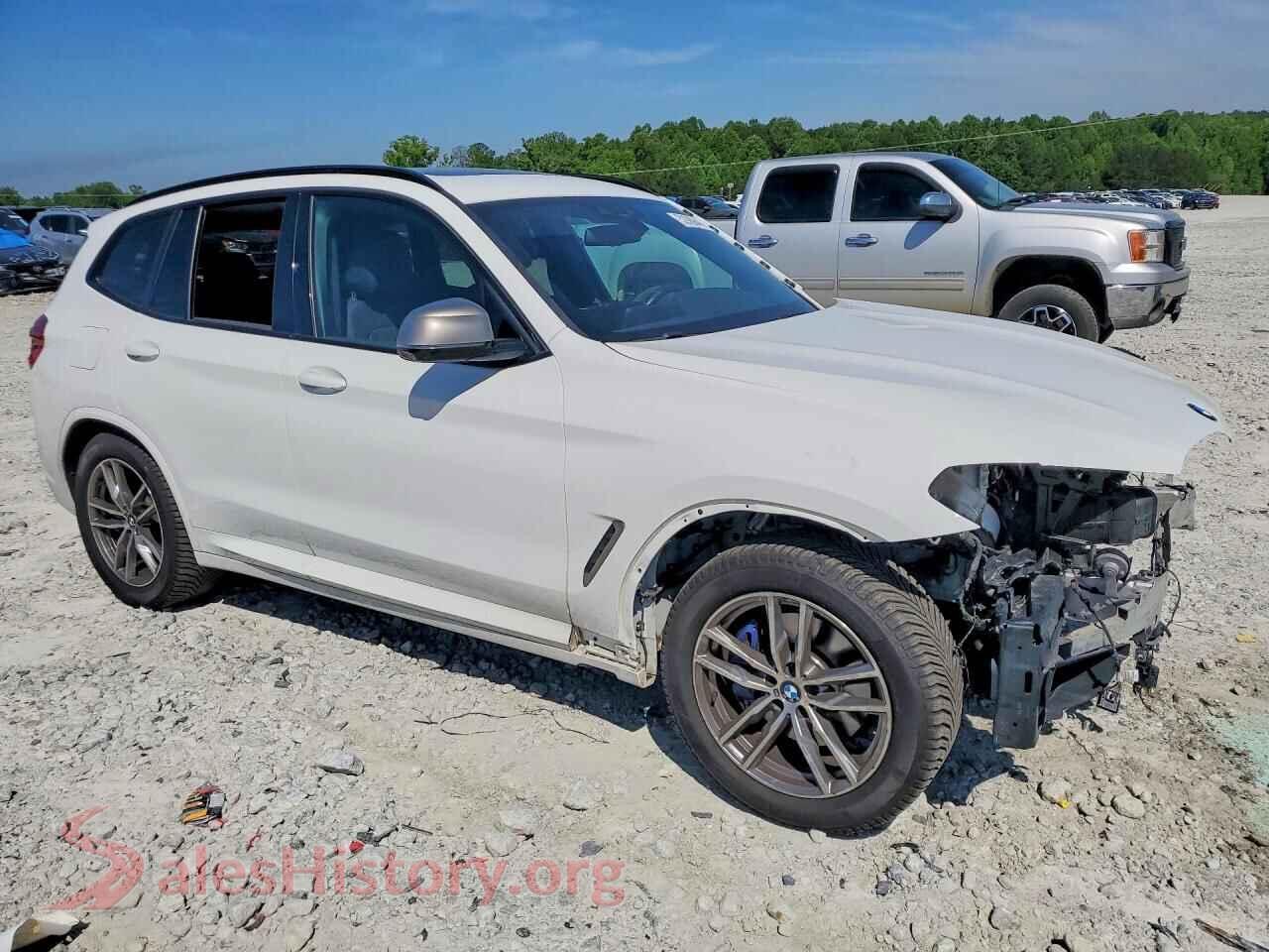 2019 BMW X3 VIN 5UXTS3C51K0Z02769, rear 3/4 view