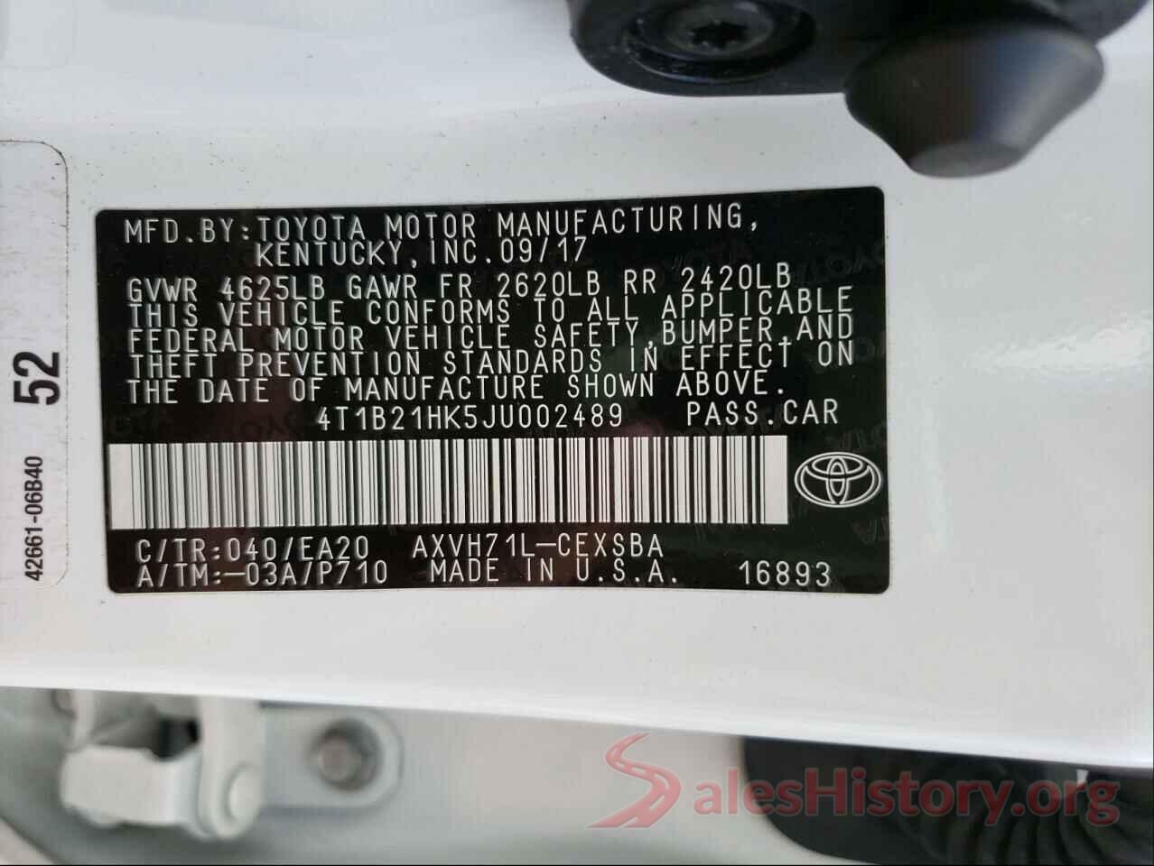 4T1B21HK5JU002489 2018 TOYOTA CAMRY