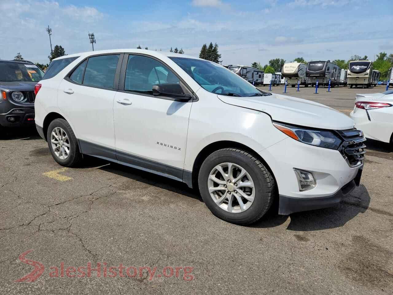 2020 CHEVROLET EQUINOX VIN 3GNAXHEV6LS600464, rear 3/4 view