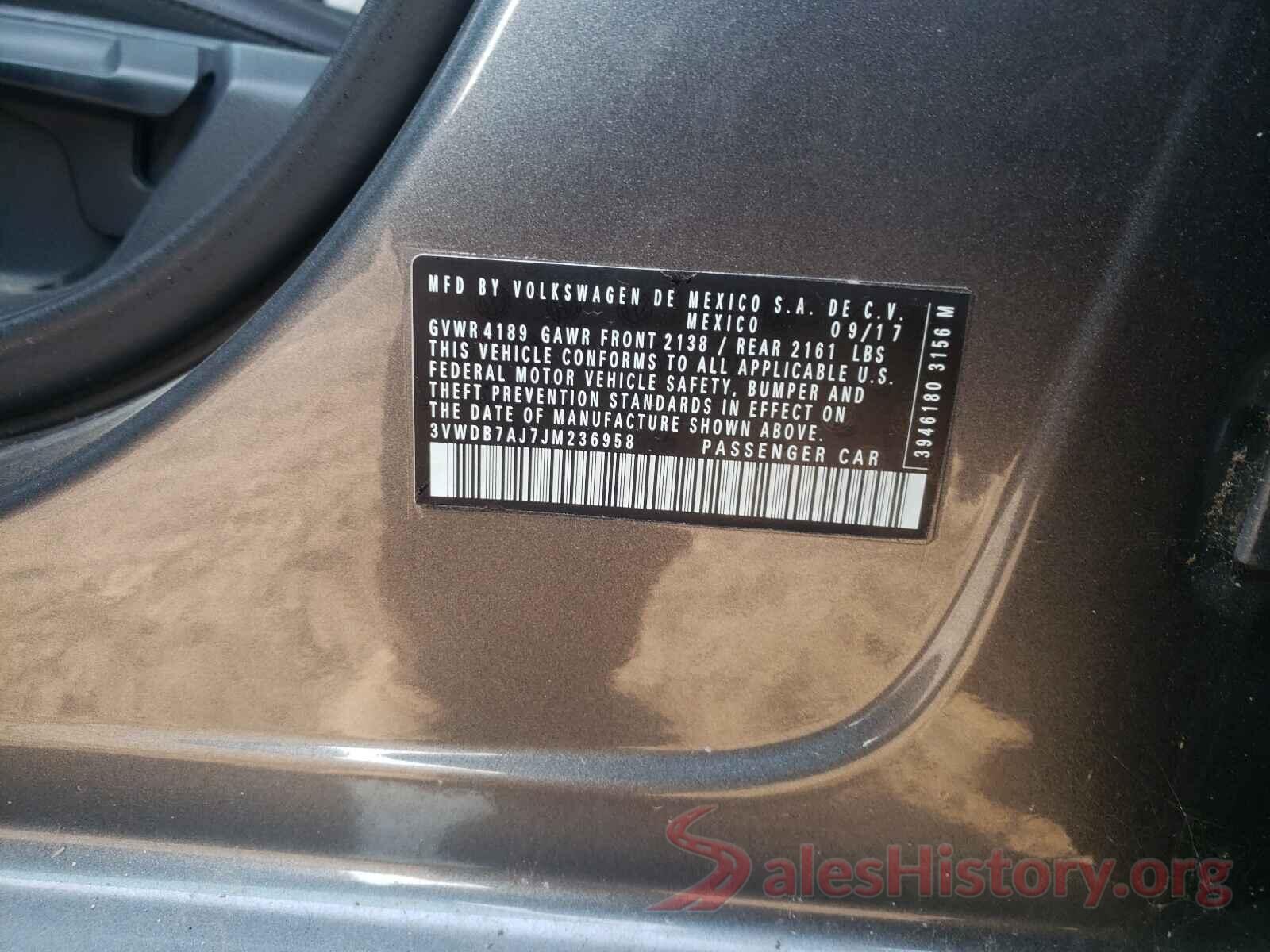 3VWDB7AJ7JM236958 2018 VOLKSWAGEN JETTA