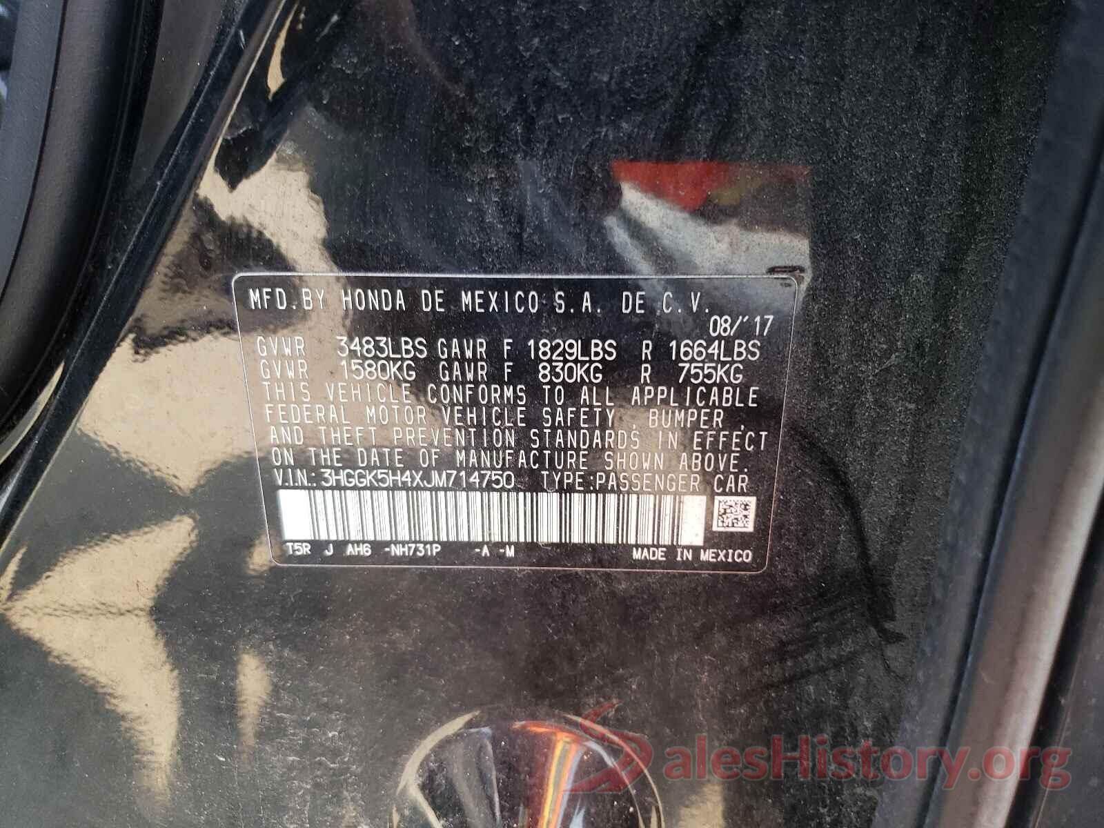 3HGGK5H4XJM714750 2018 HONDA FIT