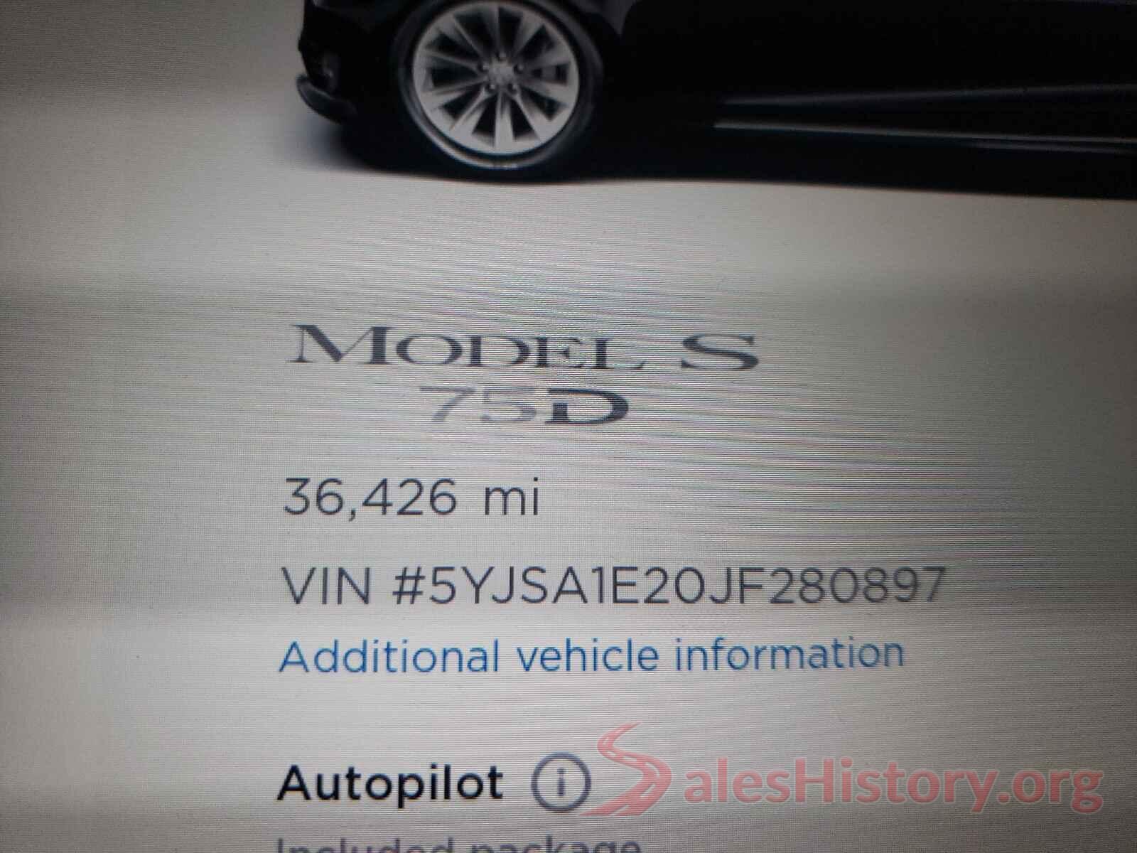 5YJSA1E20JF280897 2018 TESLA MODEL S