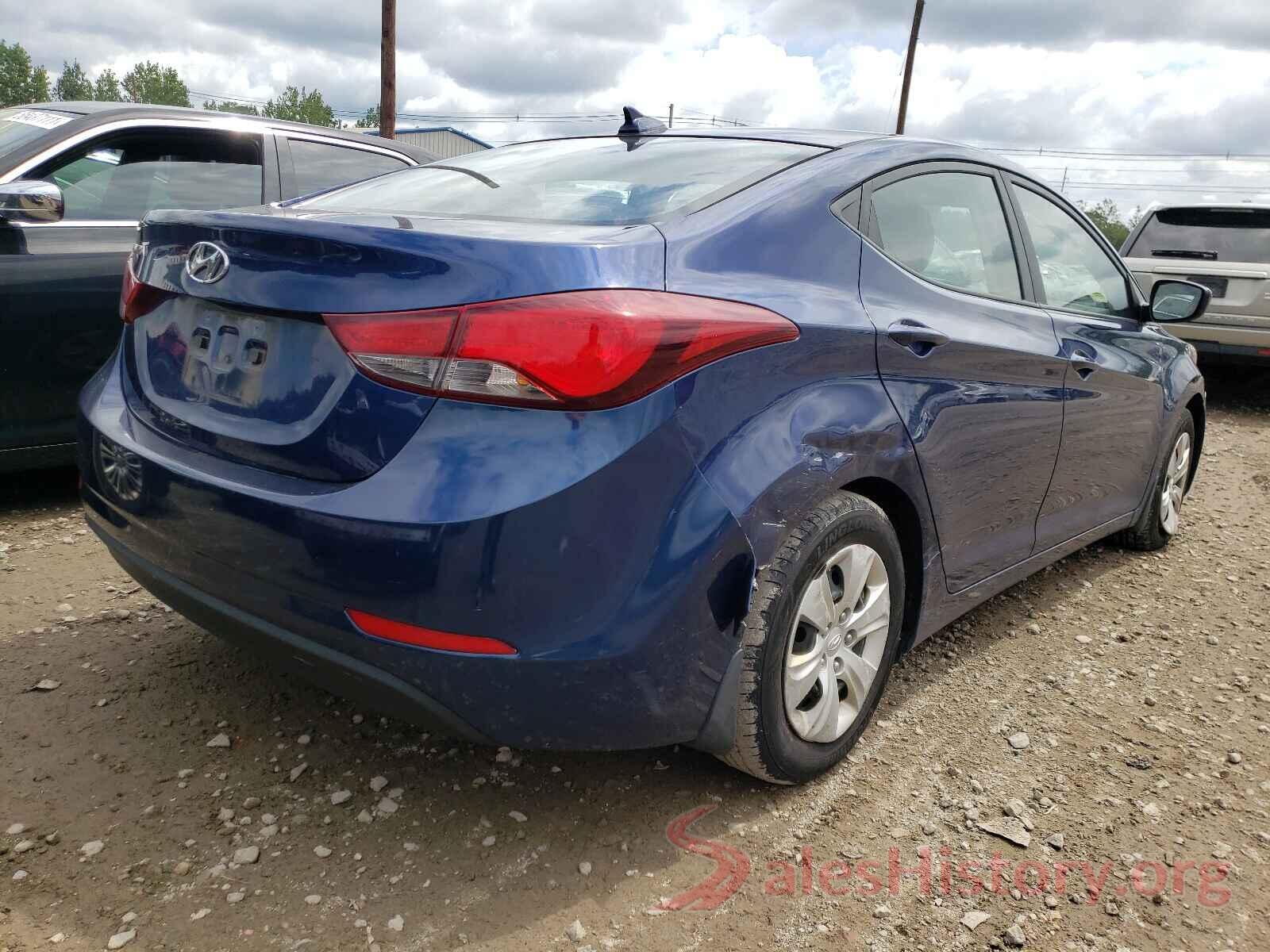 5NPDH4AE4GH685225 2016 HYUNDAI ELANTRA