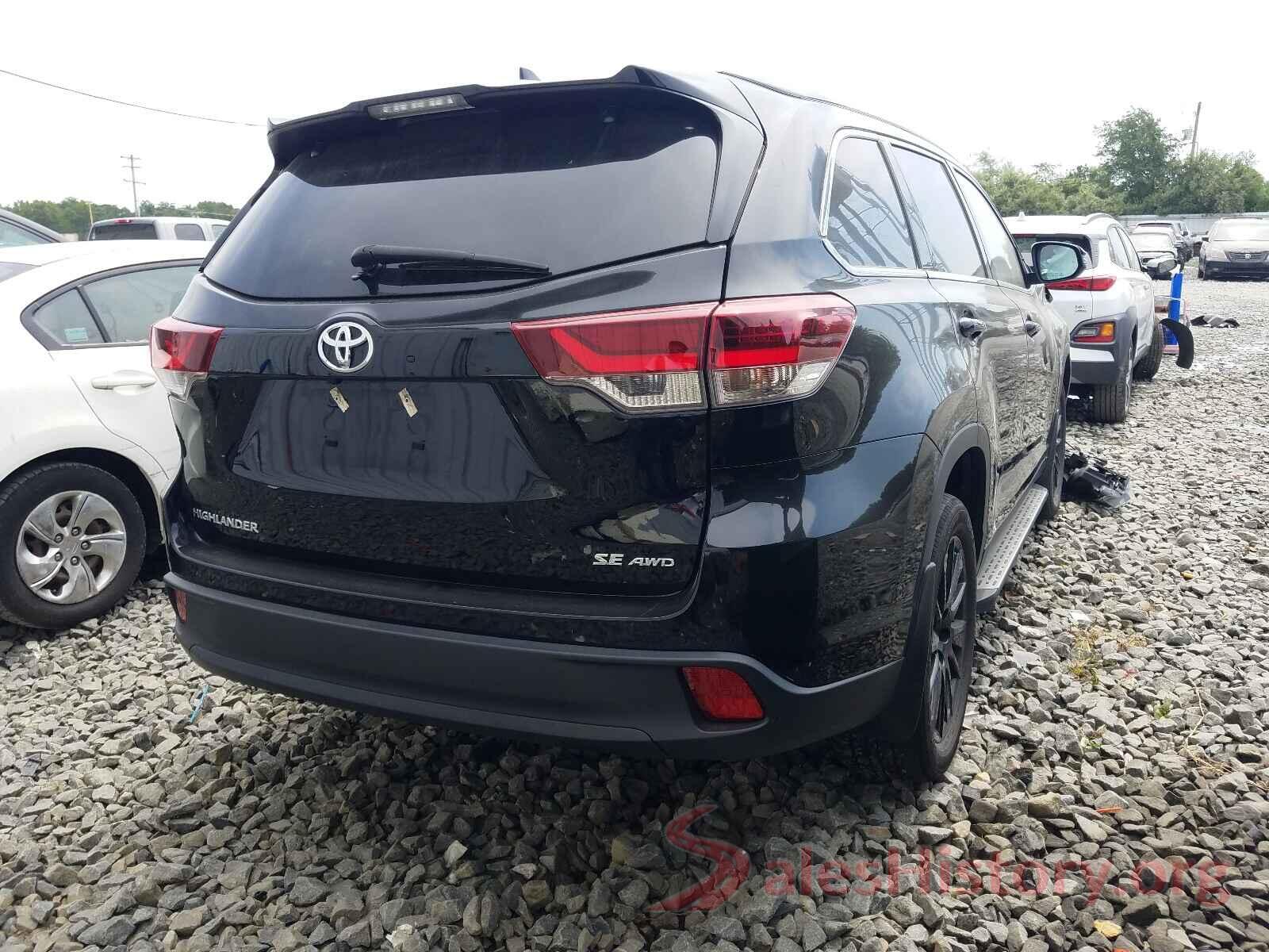 5TDJZRFH6KS704893 2019 TOYOTA HIGHLANDER