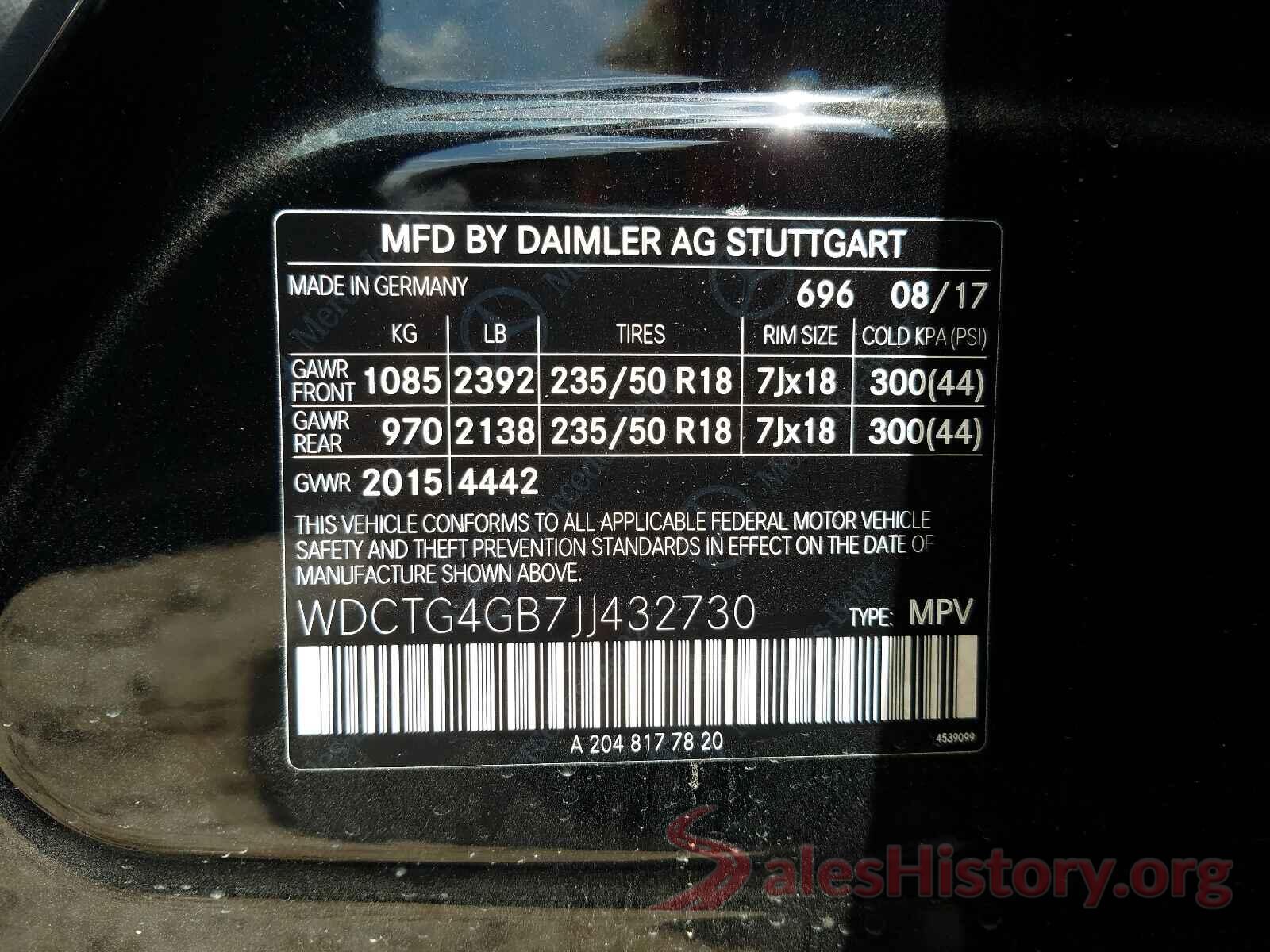 WDCTG4GB7JJ432730 2018 MERCEDES-BENZ GLA-CLASS