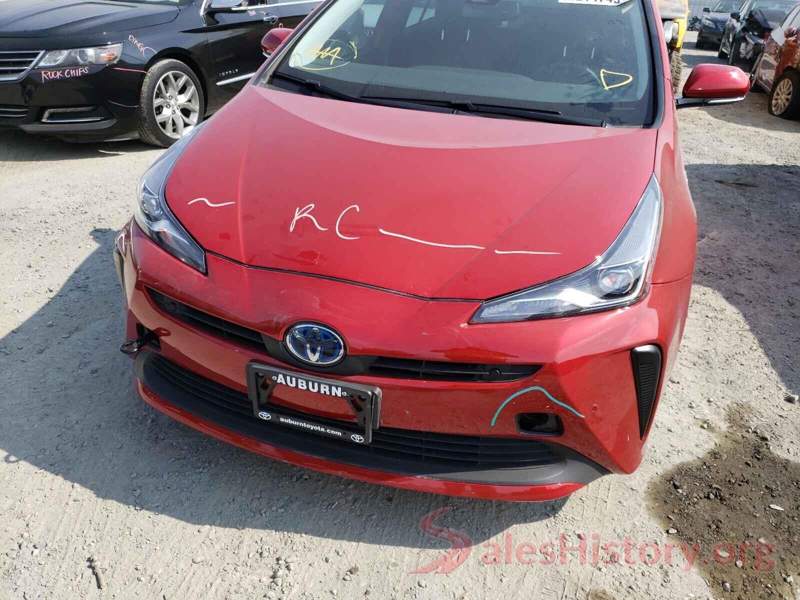 JTDKARFU0L3119755 2020 TOYOTA PRIUS