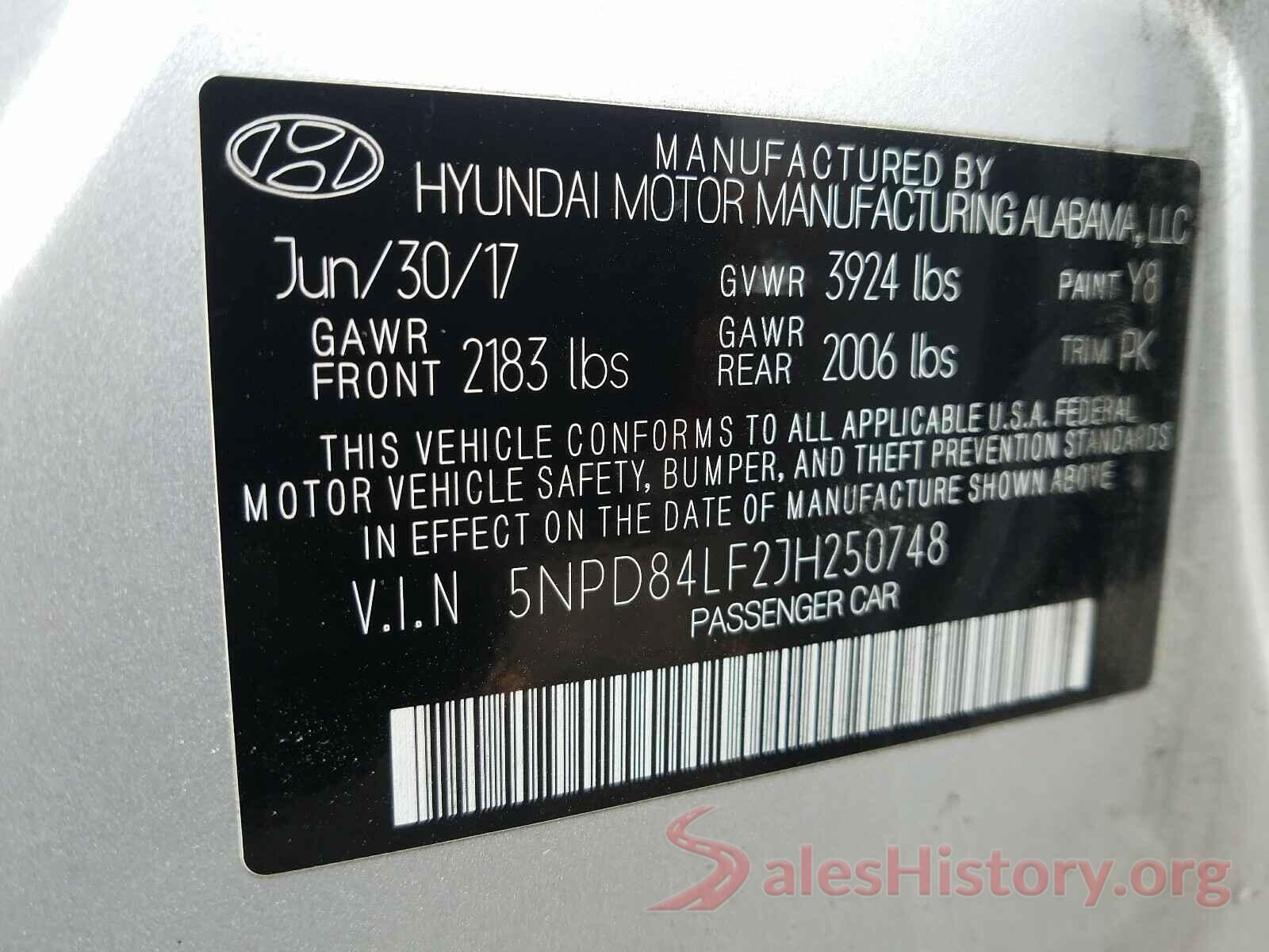 5NPD84LF2JH250748 2018 HYUNDAI ELANTRA