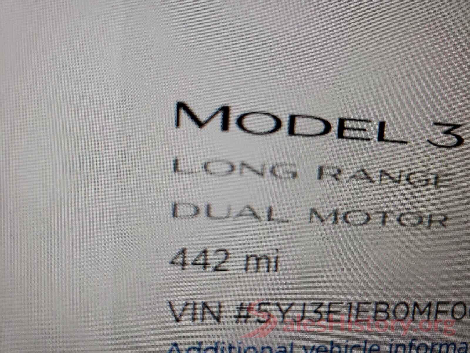 5YJ3E1EB0MF003244 2021 TESLA MODEL 3